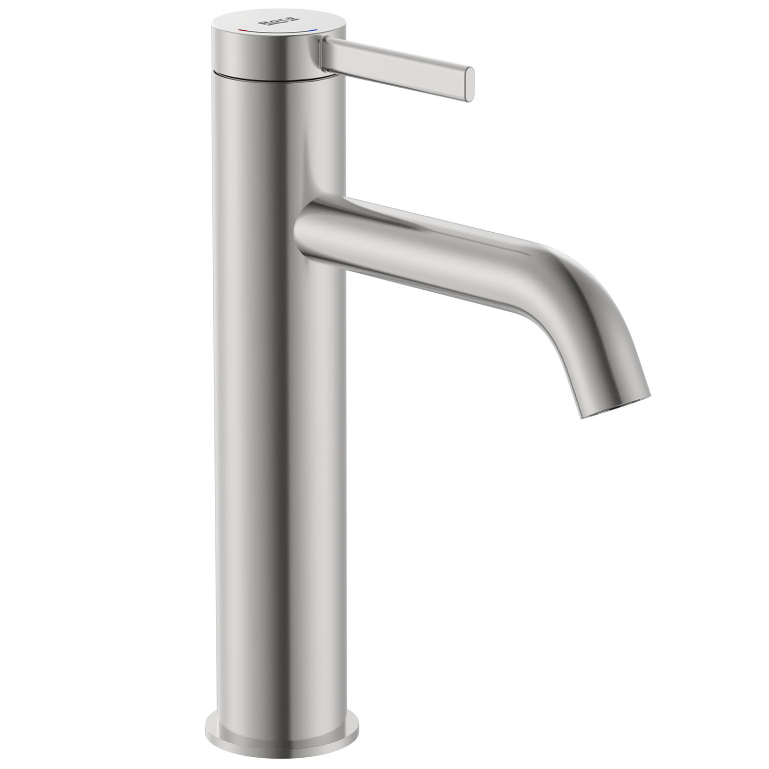 Roca Ona bateria umywalkowa stojąca stal inox A5A3C9ESM0
