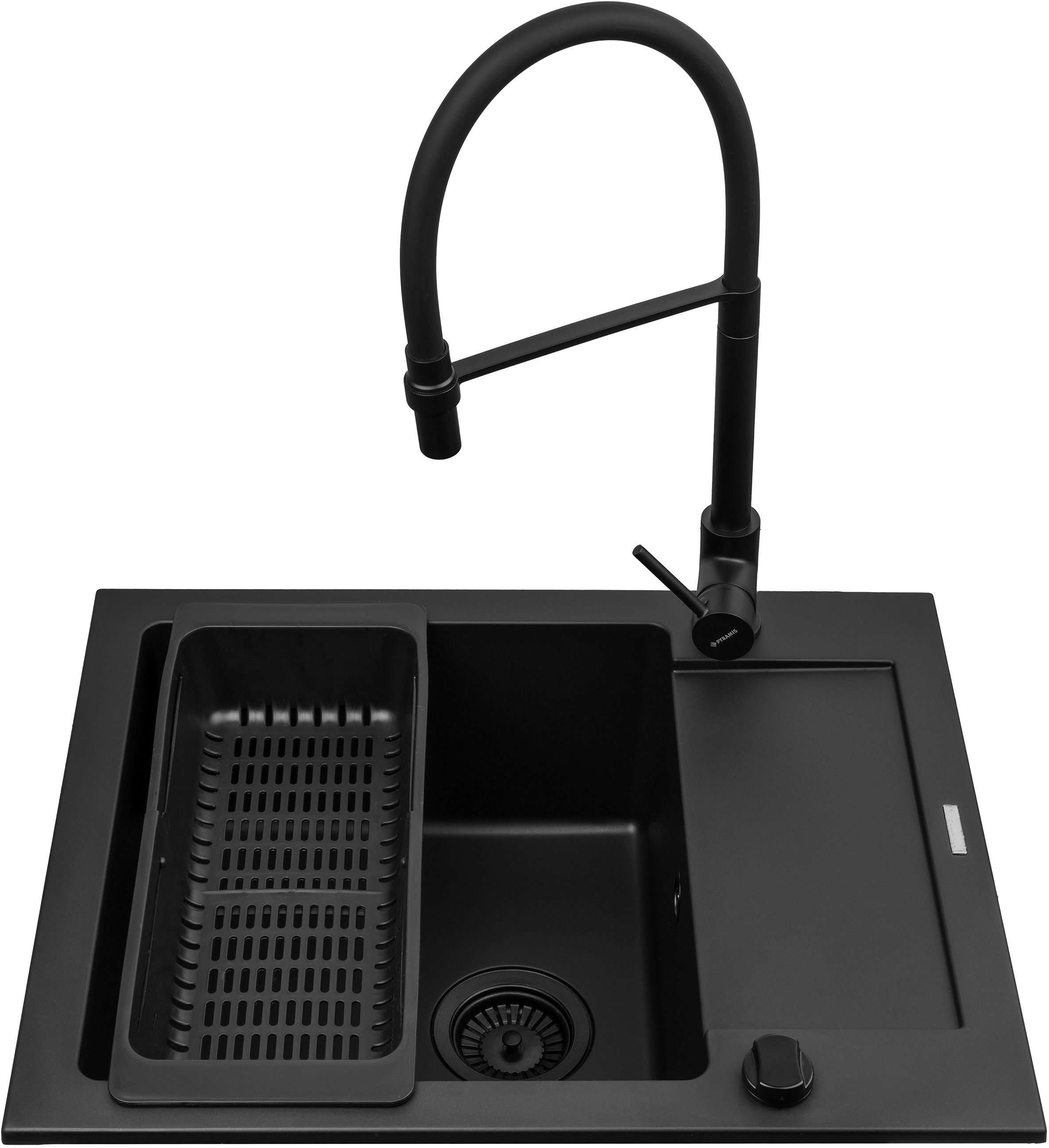 Pyramis Mido évier avec mitigeur noir/noire 070167602S