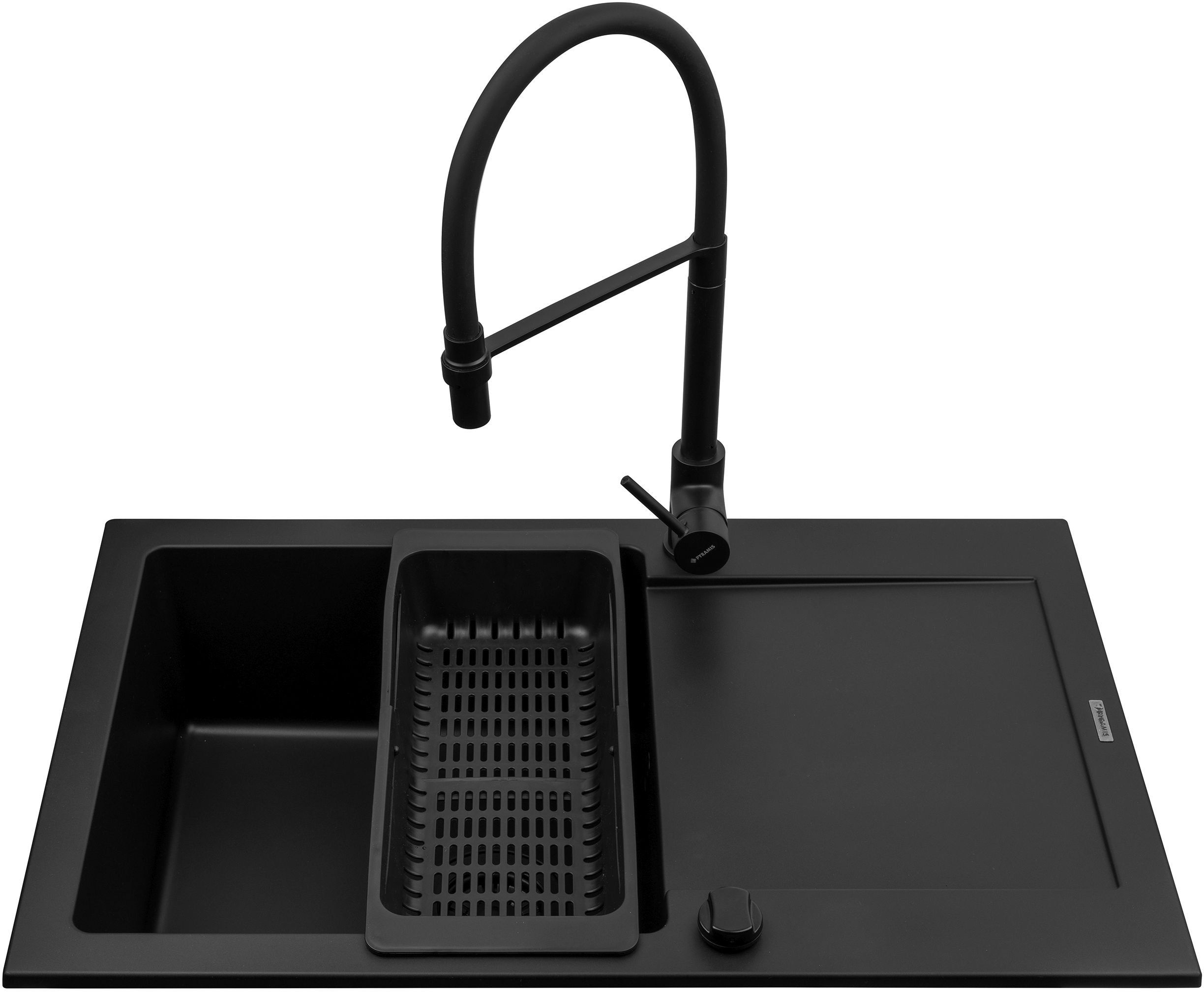 Pyramis Mido évier avec mitigeur noir/noire 070176502S