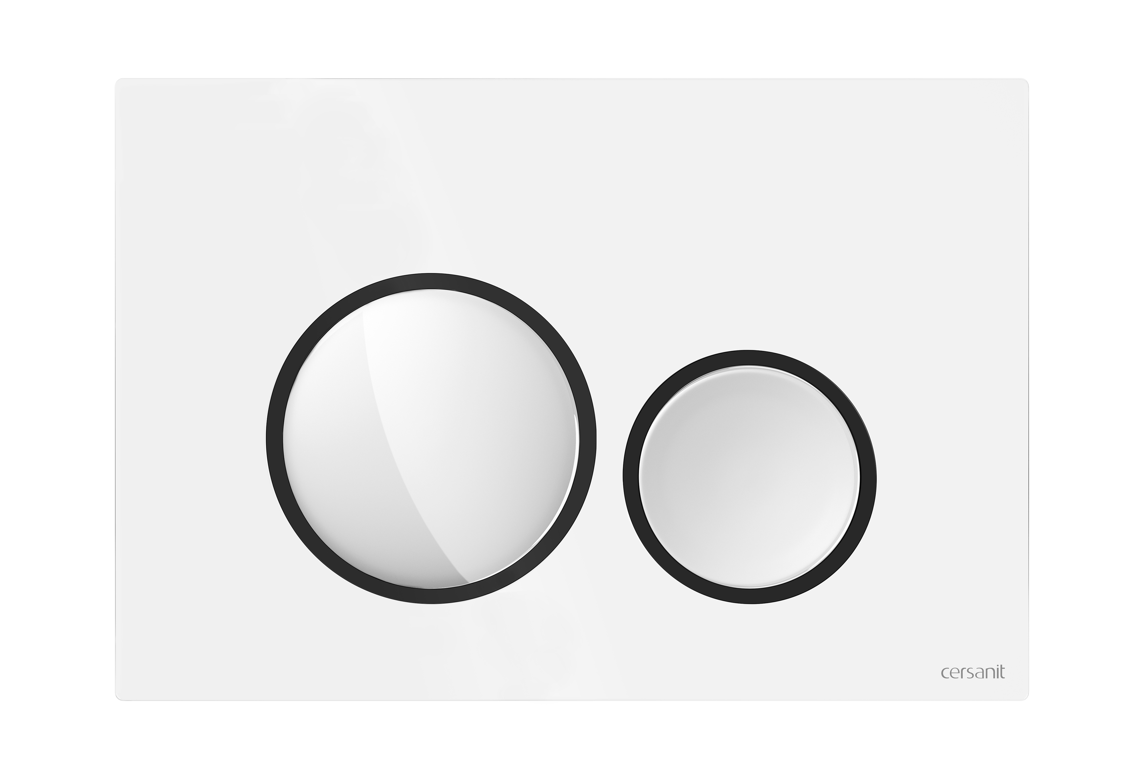 Cersanit Luna bouton de chasse d'eau pour WC blanc-noir K97-0628