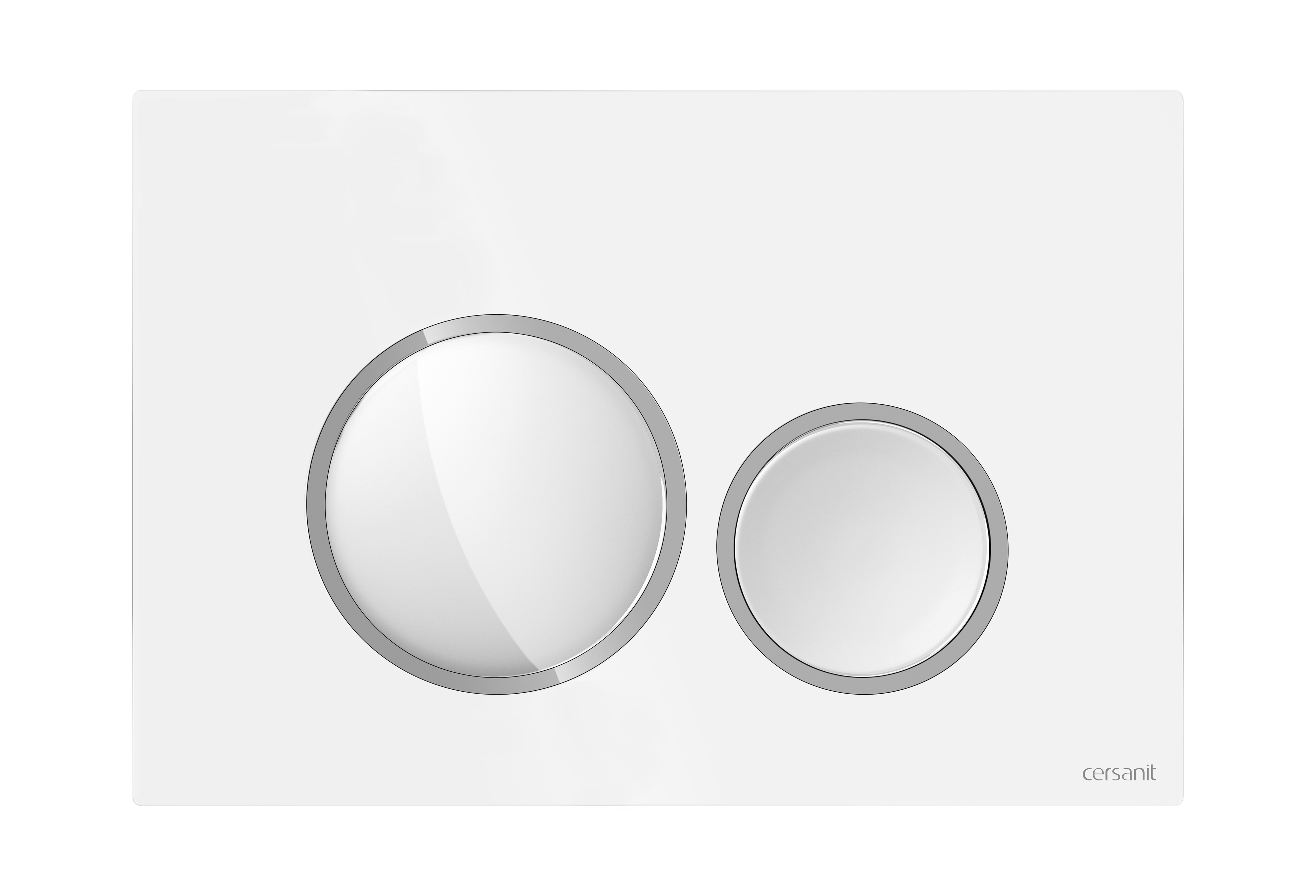Cersanit Luna bouton de chasse d'eau pour WC chrome brillant-blanc K97-0627