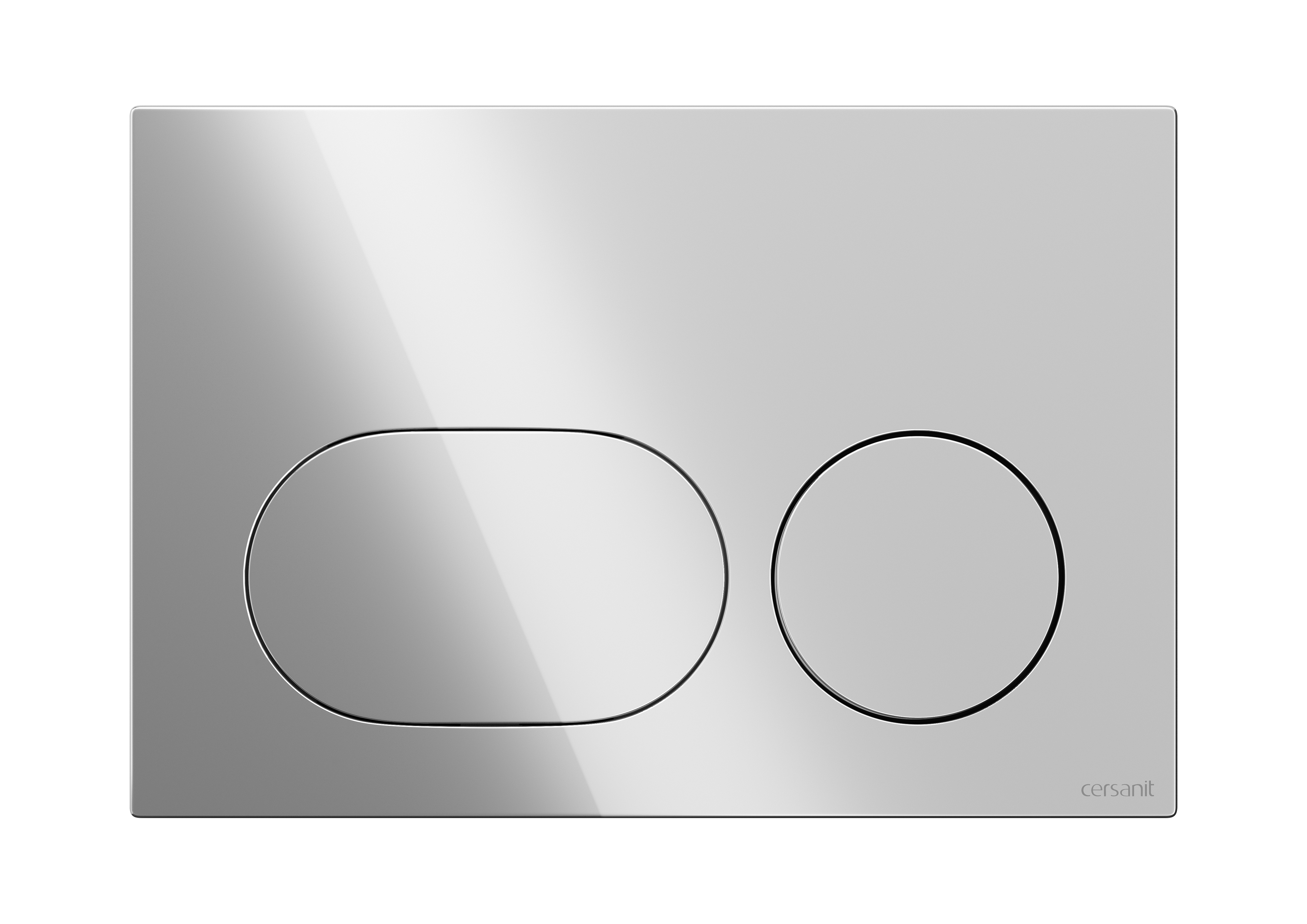 Cersanit Dueto bouton de chasse d'eau pour WC chrome brillant K97-0635