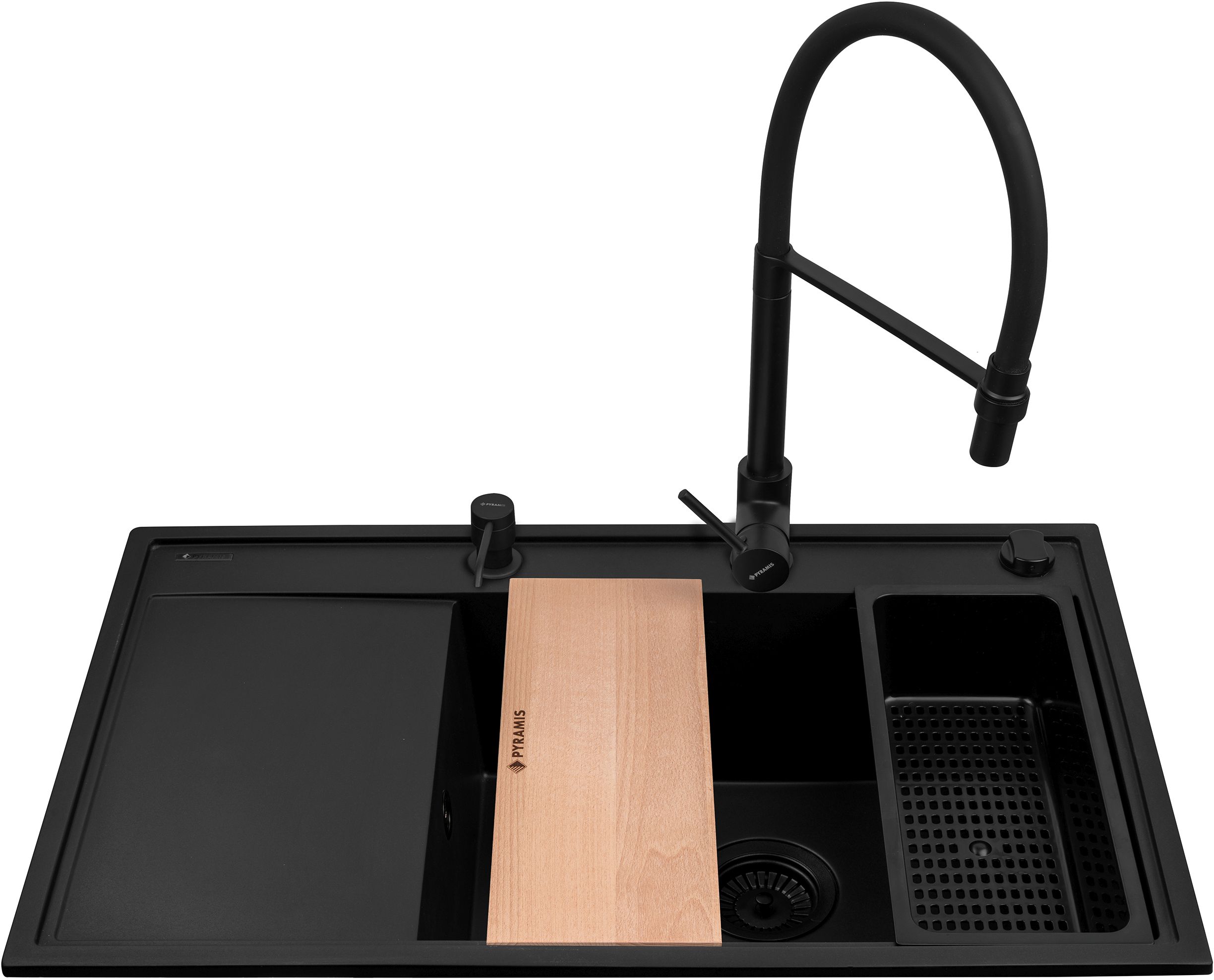 Pyramis Camea évier avec mitigeur noir/noire 070168502S