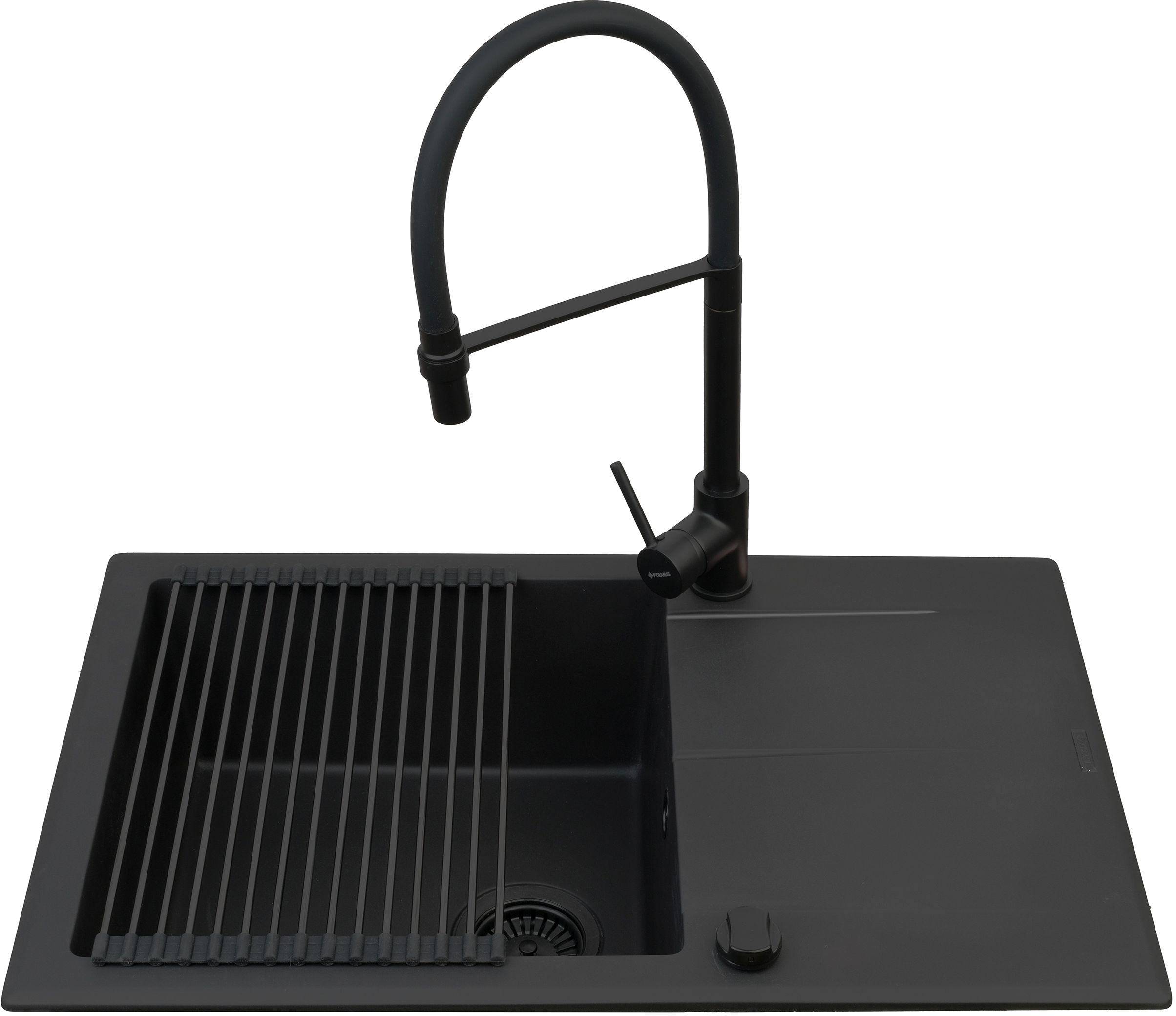 Pyramis Keros évier avec mitigeur noir/noire 070247001S