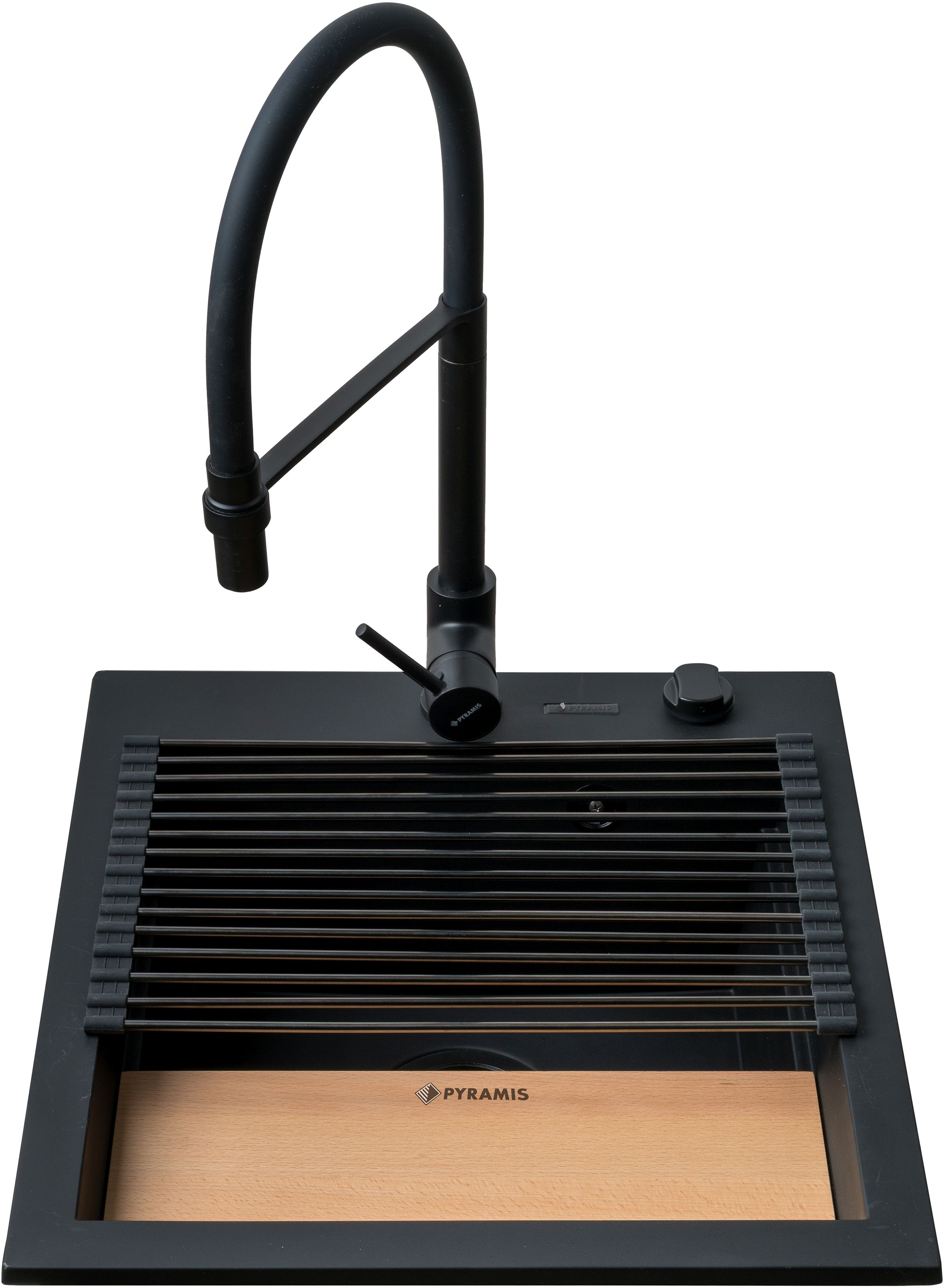 Pyramis Siros évier avec mitigeur noir/noire 079822801S