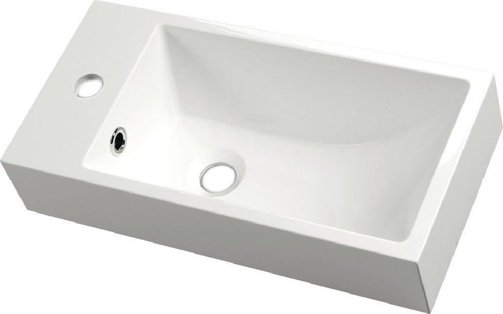 Sapho Ariana lavabo 50x25 cm rectangulaire classique blanc SM012