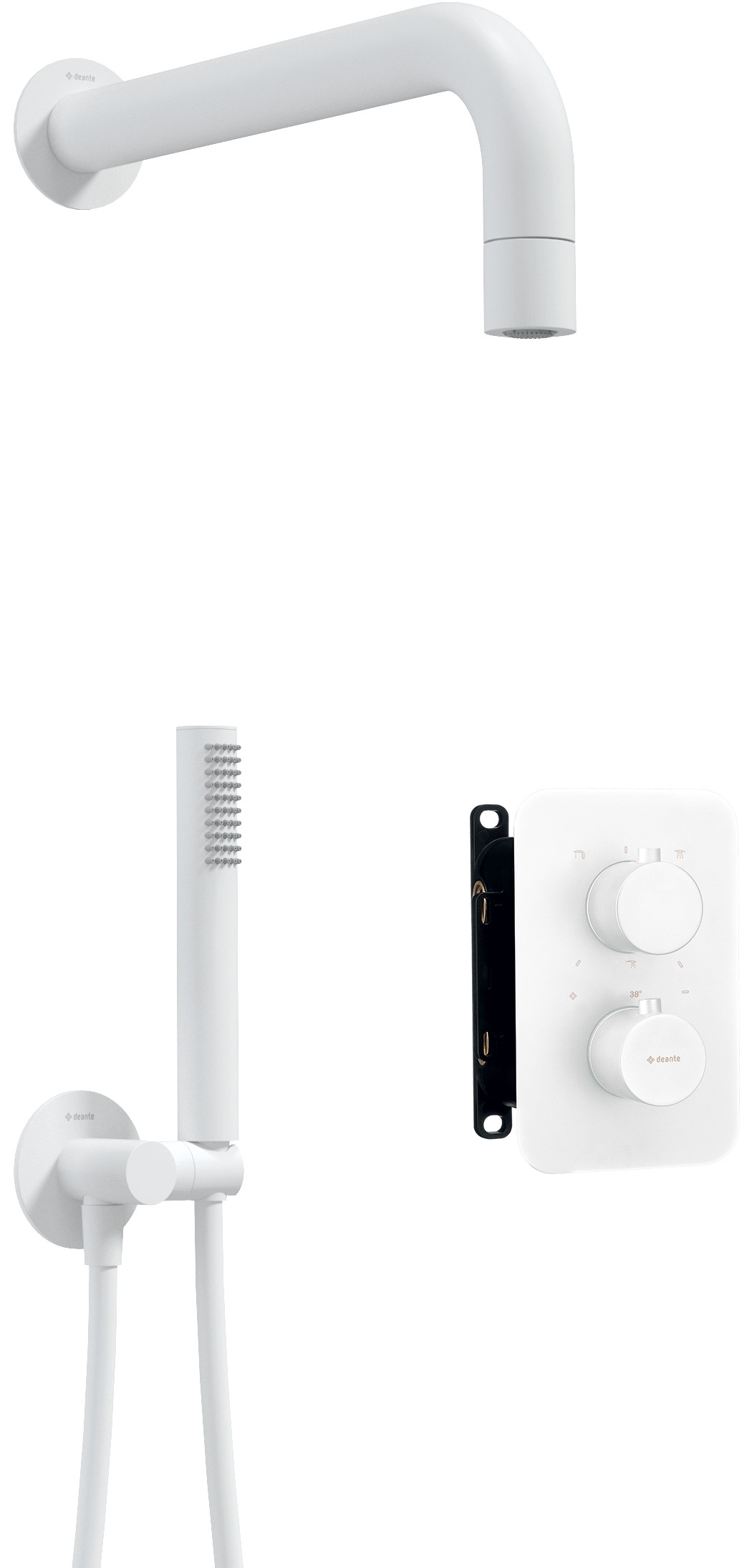 Deante Box ensemble de douche encastré avec thermostat oui blanc BXYZAEBT