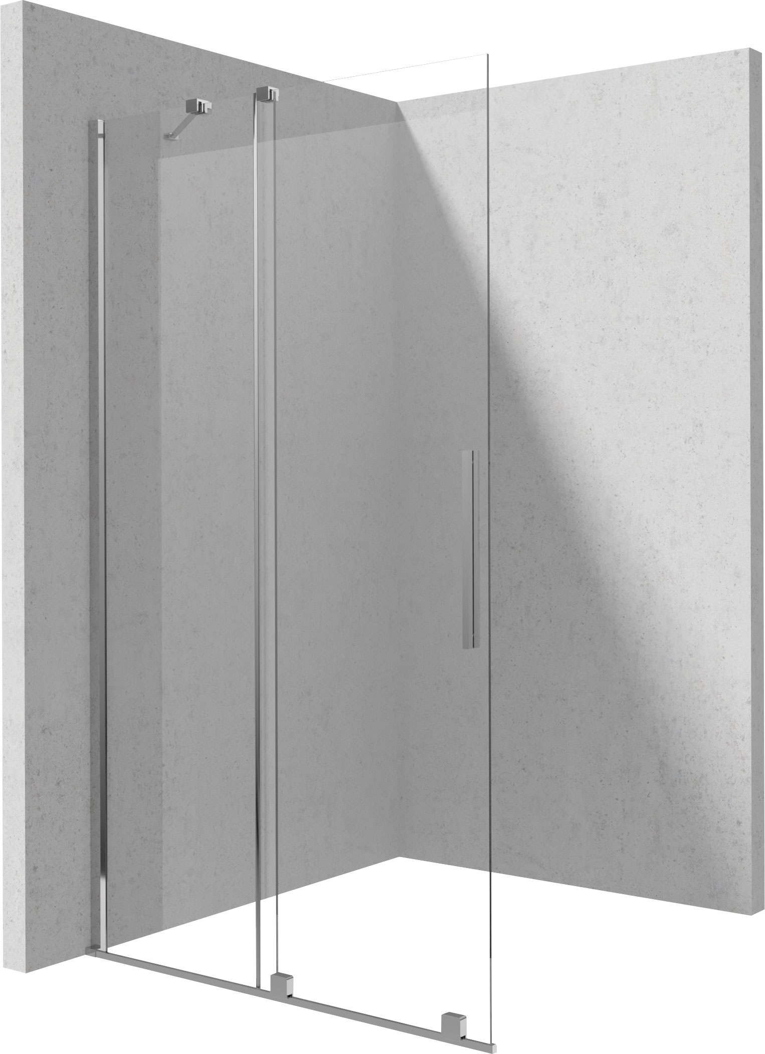 Deante Prizma paroi de douche walk-in 140 cm chrome brillant/verre transparent KTJ_034R