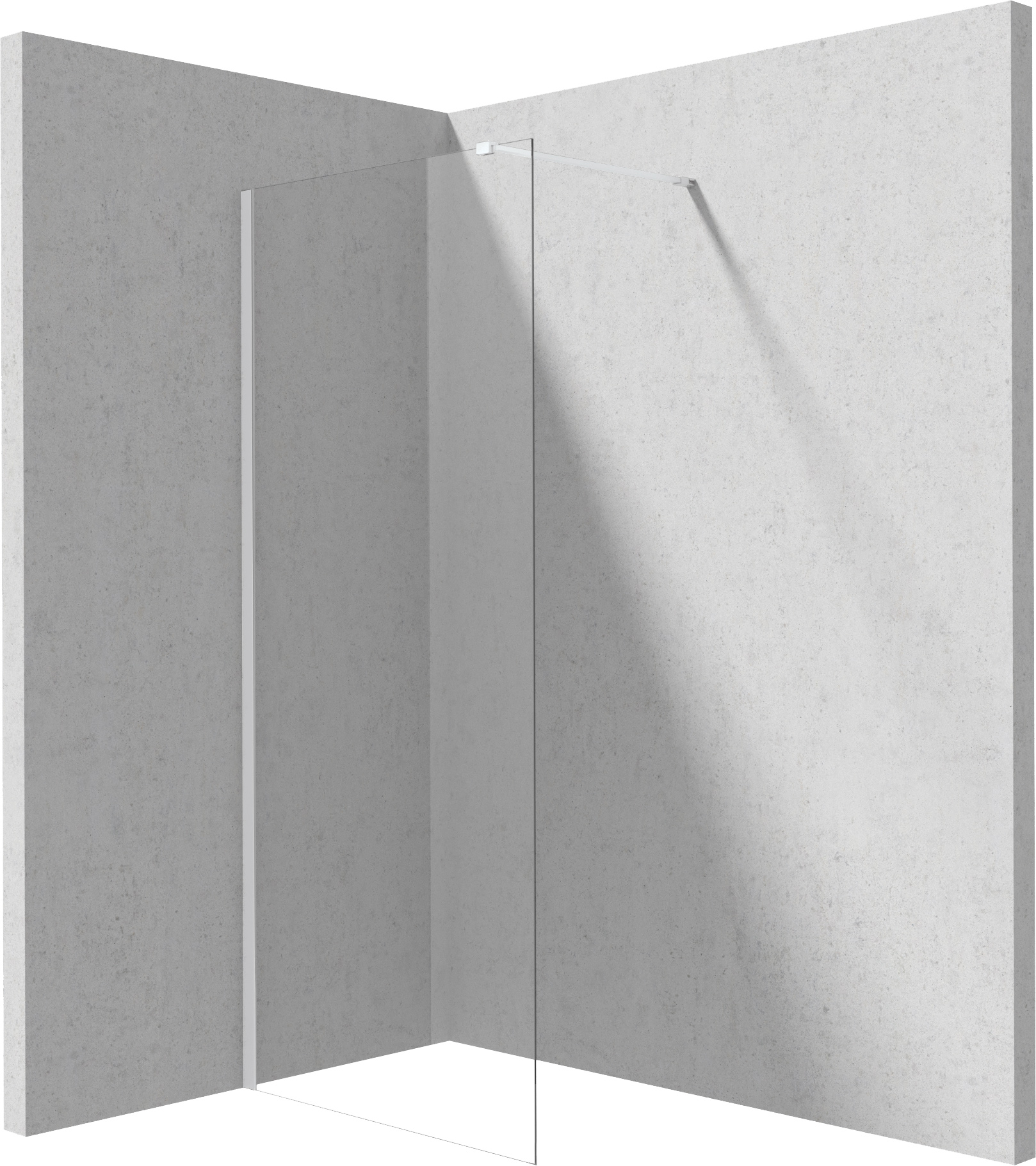 Deante Prizma paroi de douche walk-in 120 cm blanc mat/verre transparent KTJ_A32P
