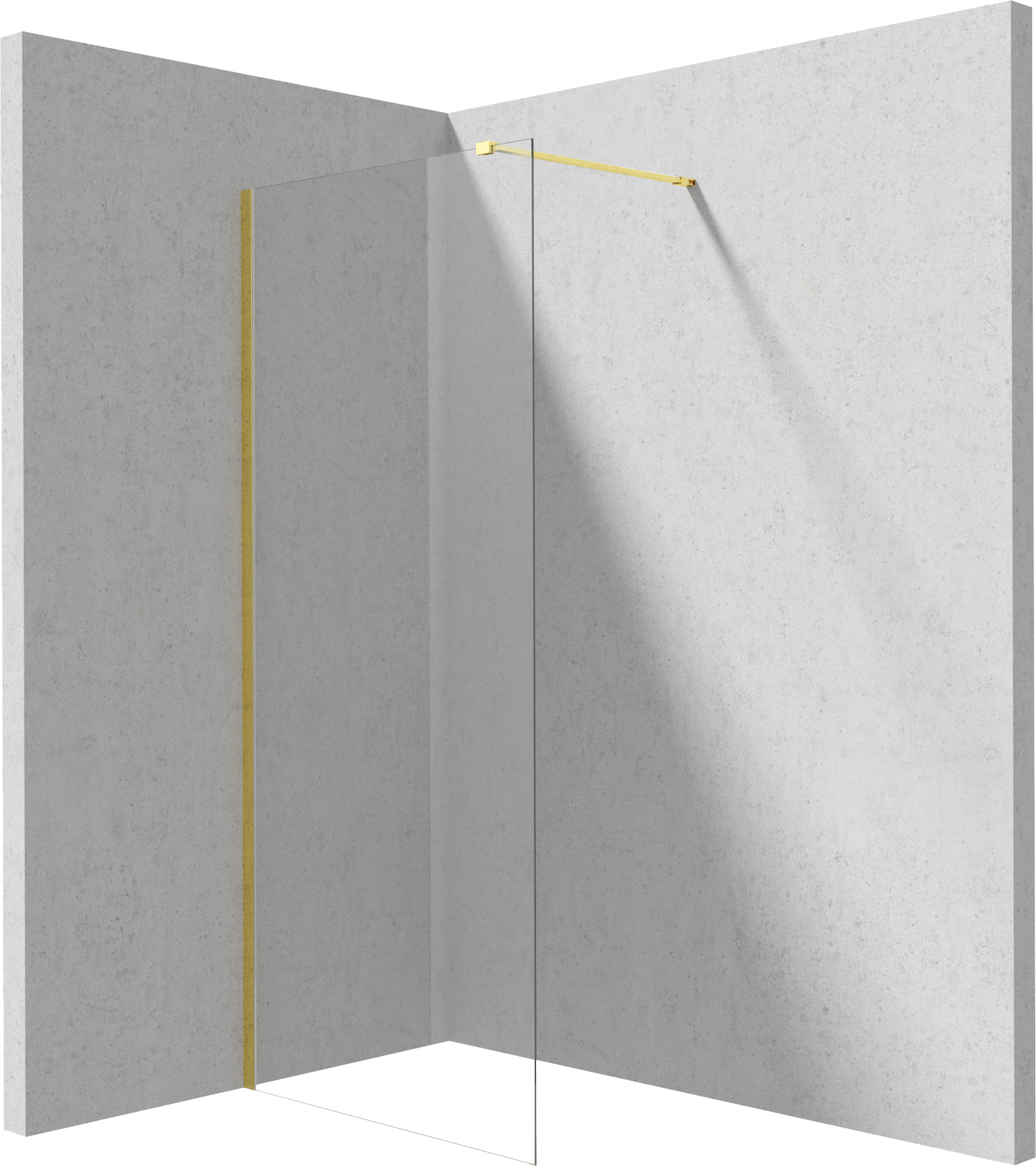 Deante Prizma paroi de douche walk-in 110 cm doré brillant/verre transparent KTJ_Z31P