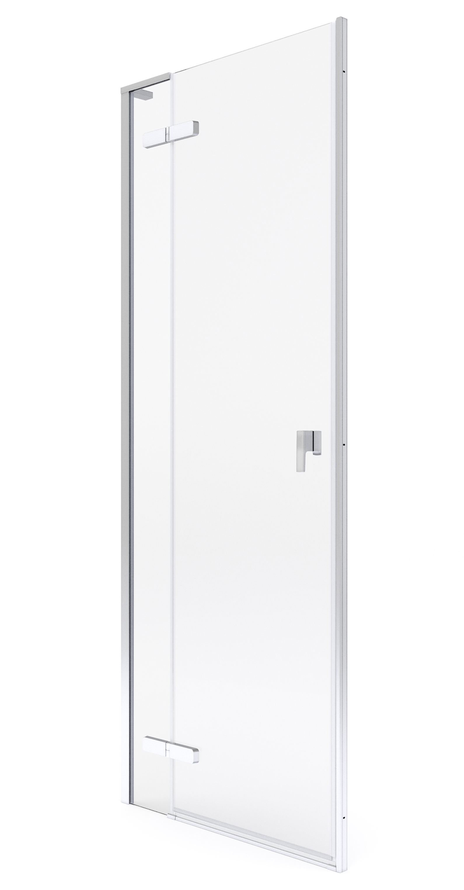 Roca Metropolis-N porte de douche 80 cm à ouverture basculante chrome brillant/verre transparent AMP0808012M