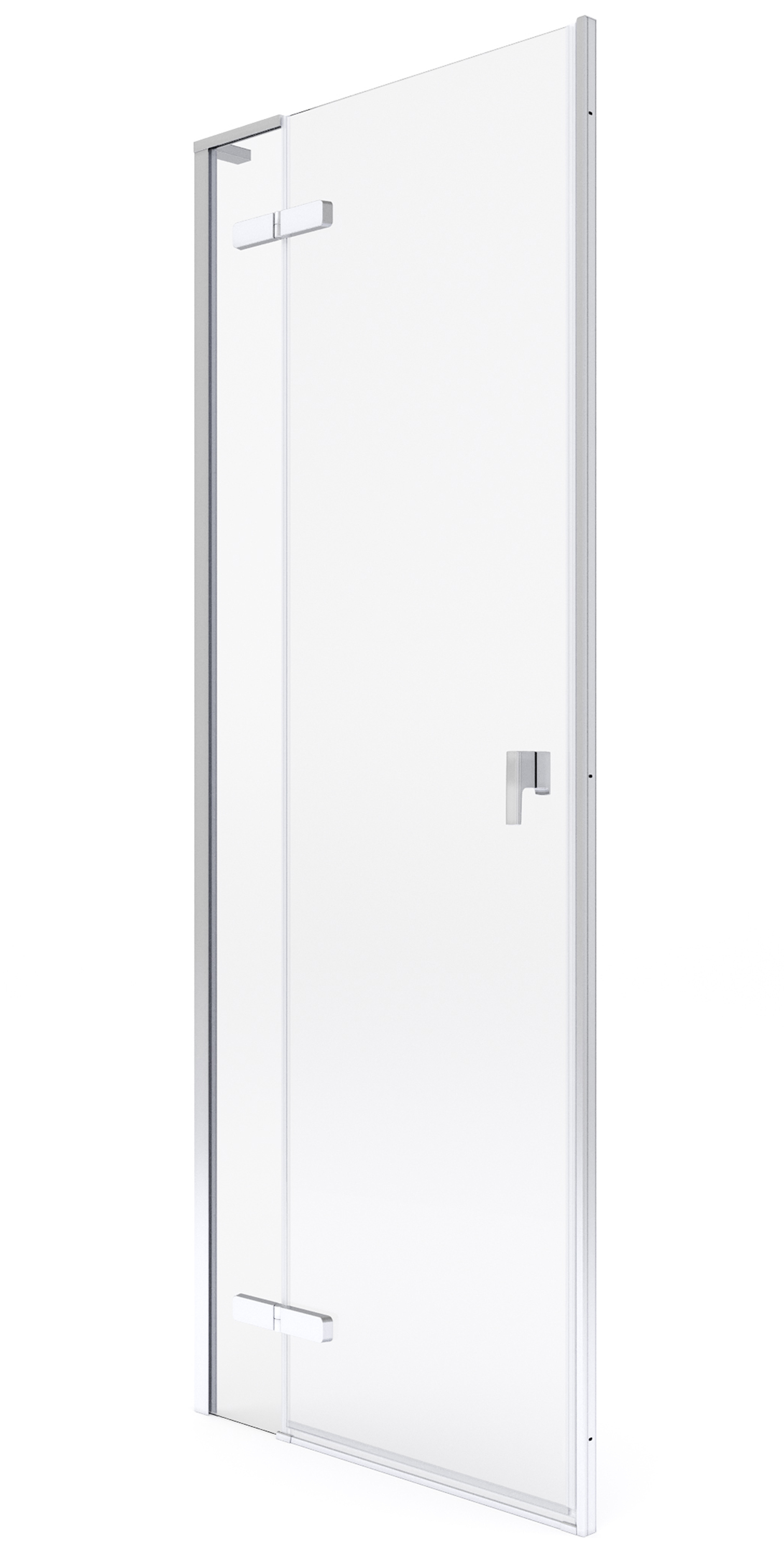 Roca Metropolis-N porte de douche 130 cm à ouverture basculante chrome brillant/verre transparent AMP0813012M