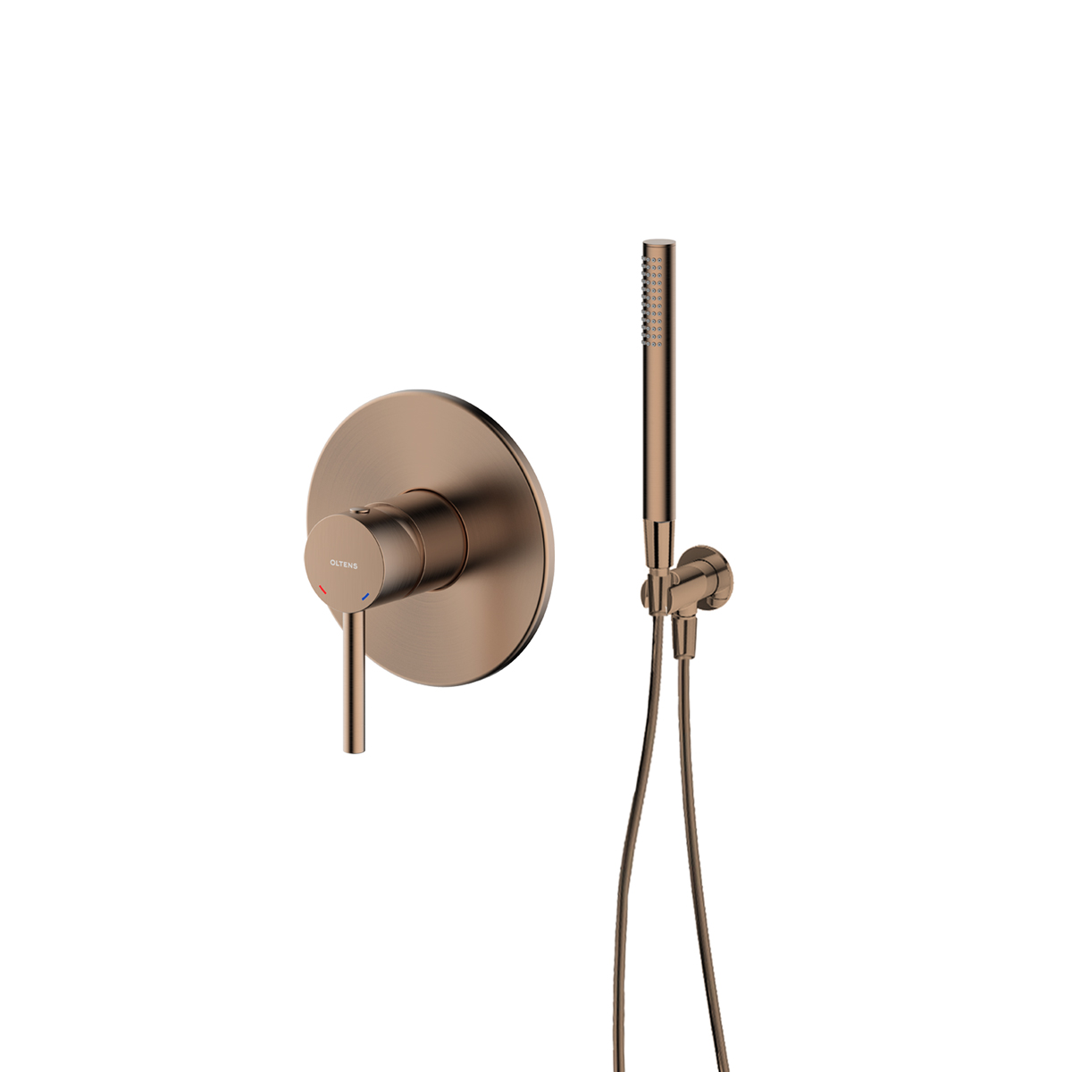 Set mitigeur de douche Oltens Molle 33100610, raccord coudé avec support Oltens Hvita 39304610, 37102610, 37200610