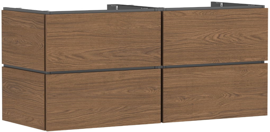 Hansgrohe Xilesa E armoire 137.5x55x62 cm sous-lavabo suspendu chêne 54306550