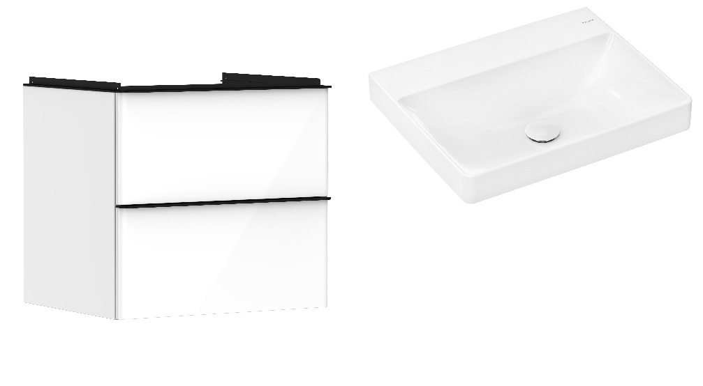 Set armoire Hansgrohe Xelu Q 54023670, lavabo Hansgrohe Xelu Q 61017450