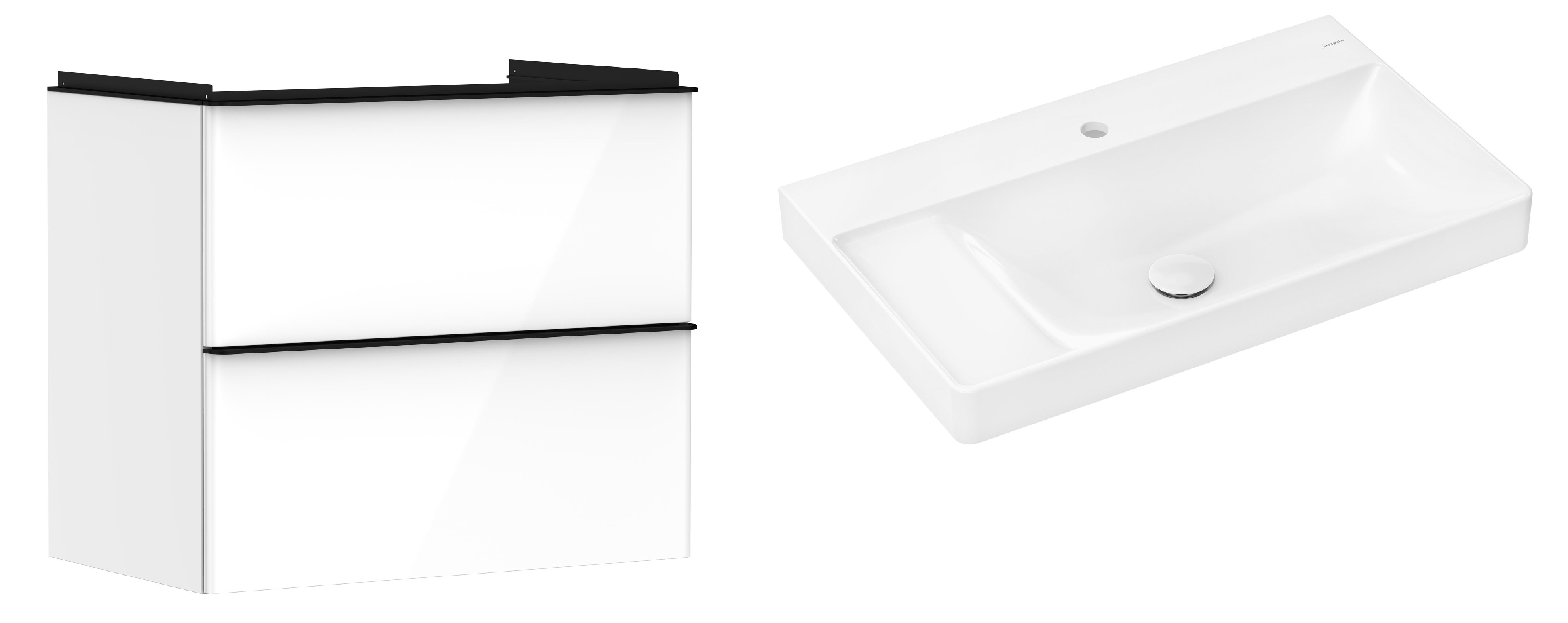 Set armoire Hansgrohe Xelu Q 54027670, lavabo Hansgrohe Xelu Q 61030450