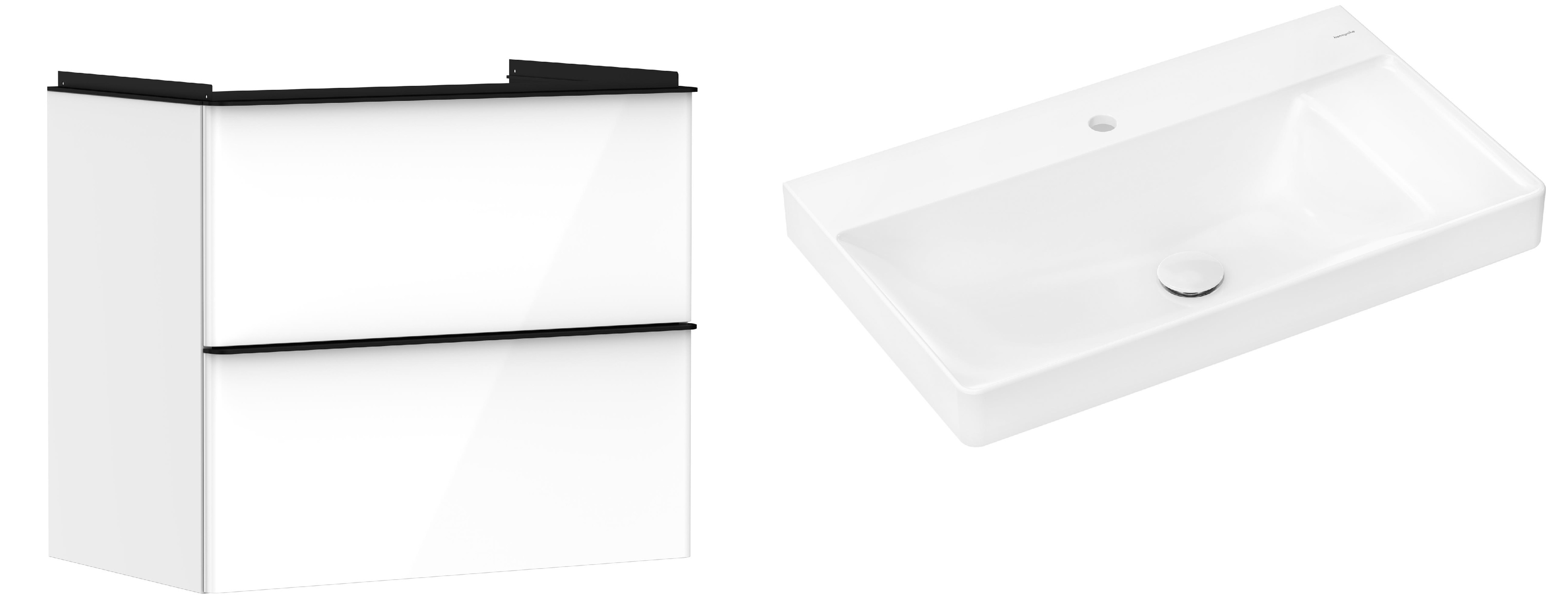 Set armoire Hansgrohe Xelu Q 54027670, lavabo Hansgrohe Xelu Q 61024450