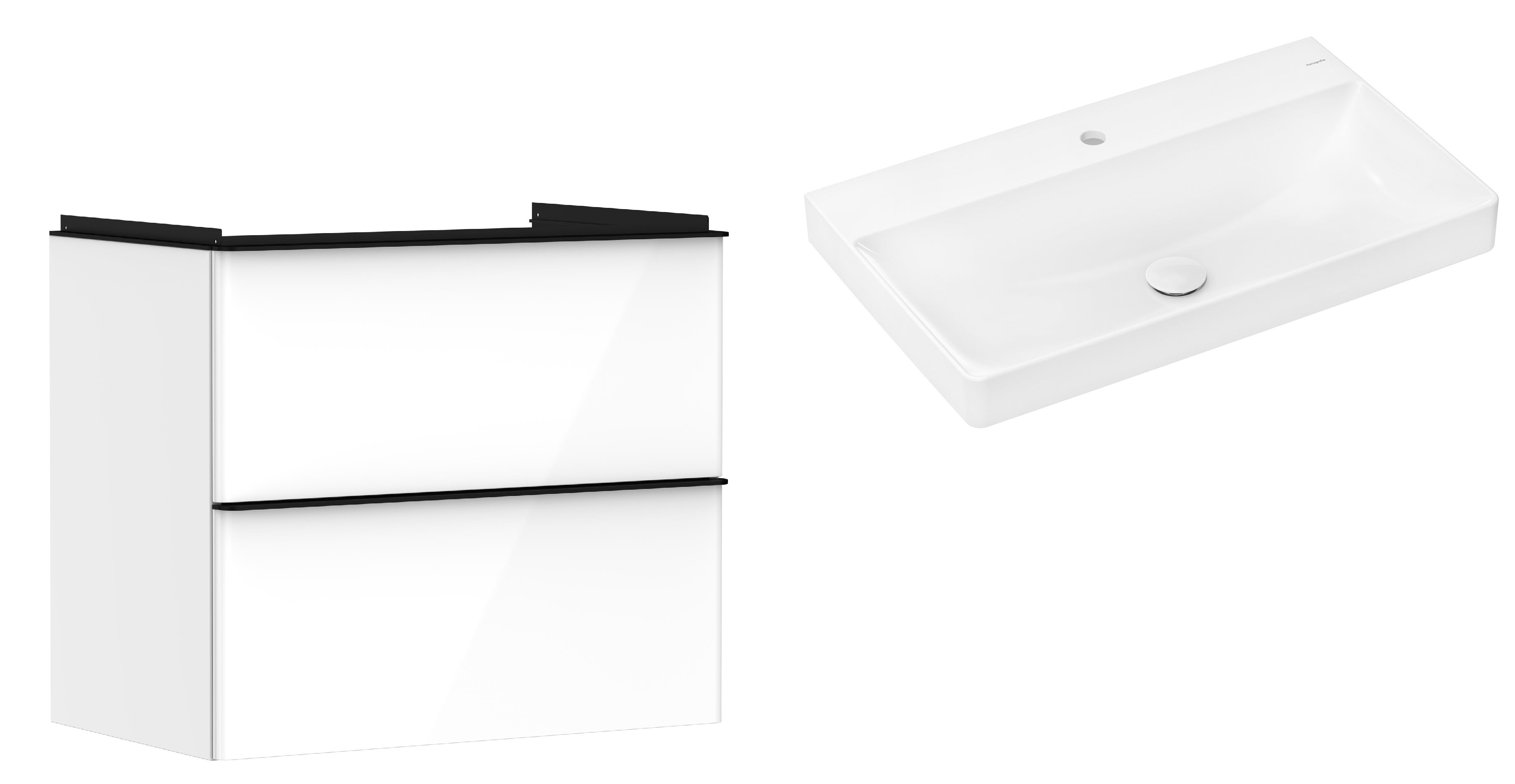 Set armoire Hansgrohe Xelu Q 54027670, lavabo Hansgrohe Xelu Q 61020450