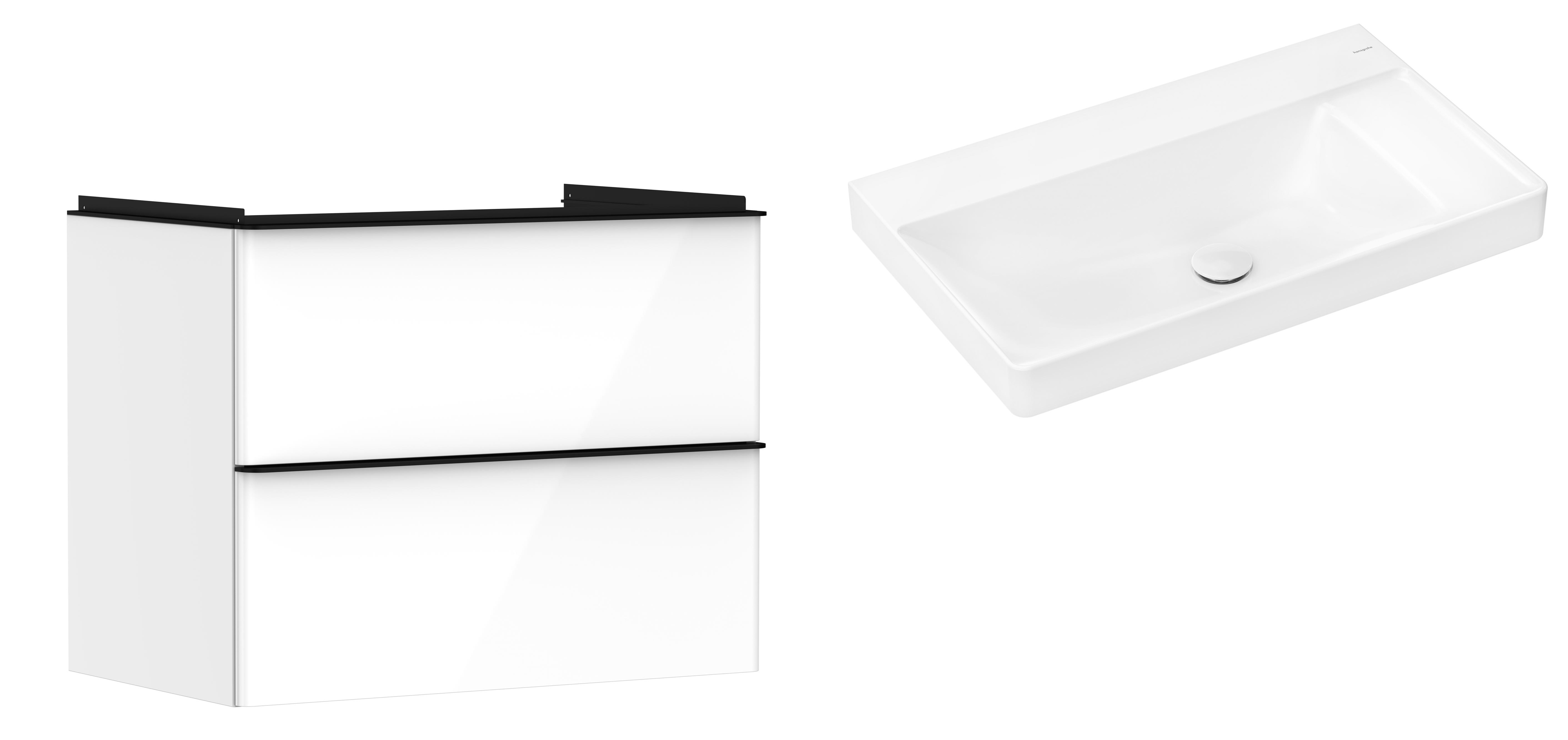 Set armoire Hansgrohe Xelu Q 54027670, lavabo Hansgrohe Xelu Q 61026450