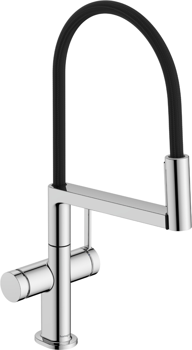 Hansgrohe Talis Select M54 PowderSpray mitigeur de cuisine sur pied chrome-noir 72861000