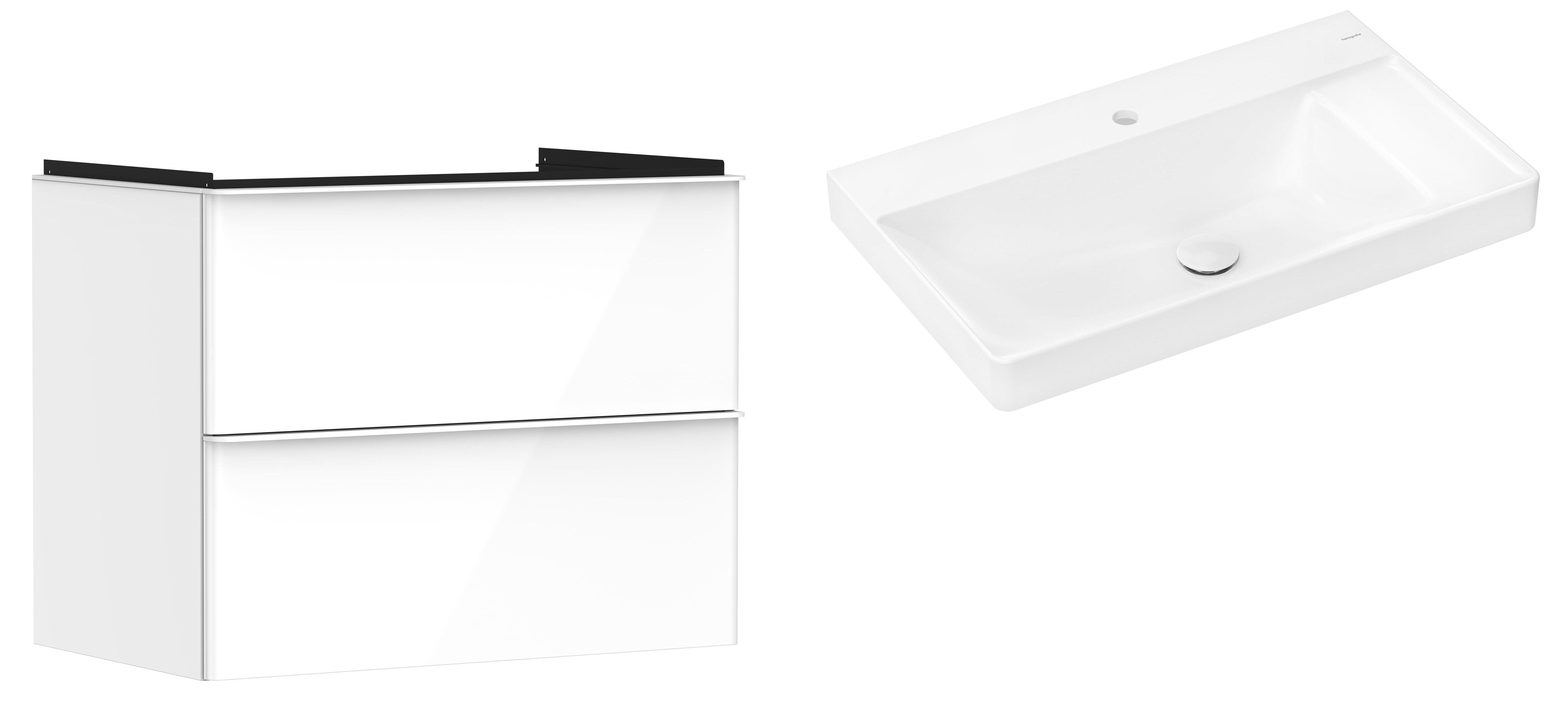 Set armoire Hansgrohe Xelu Q 54027700, lavabo Hansgrohe Xelu Q 61024450