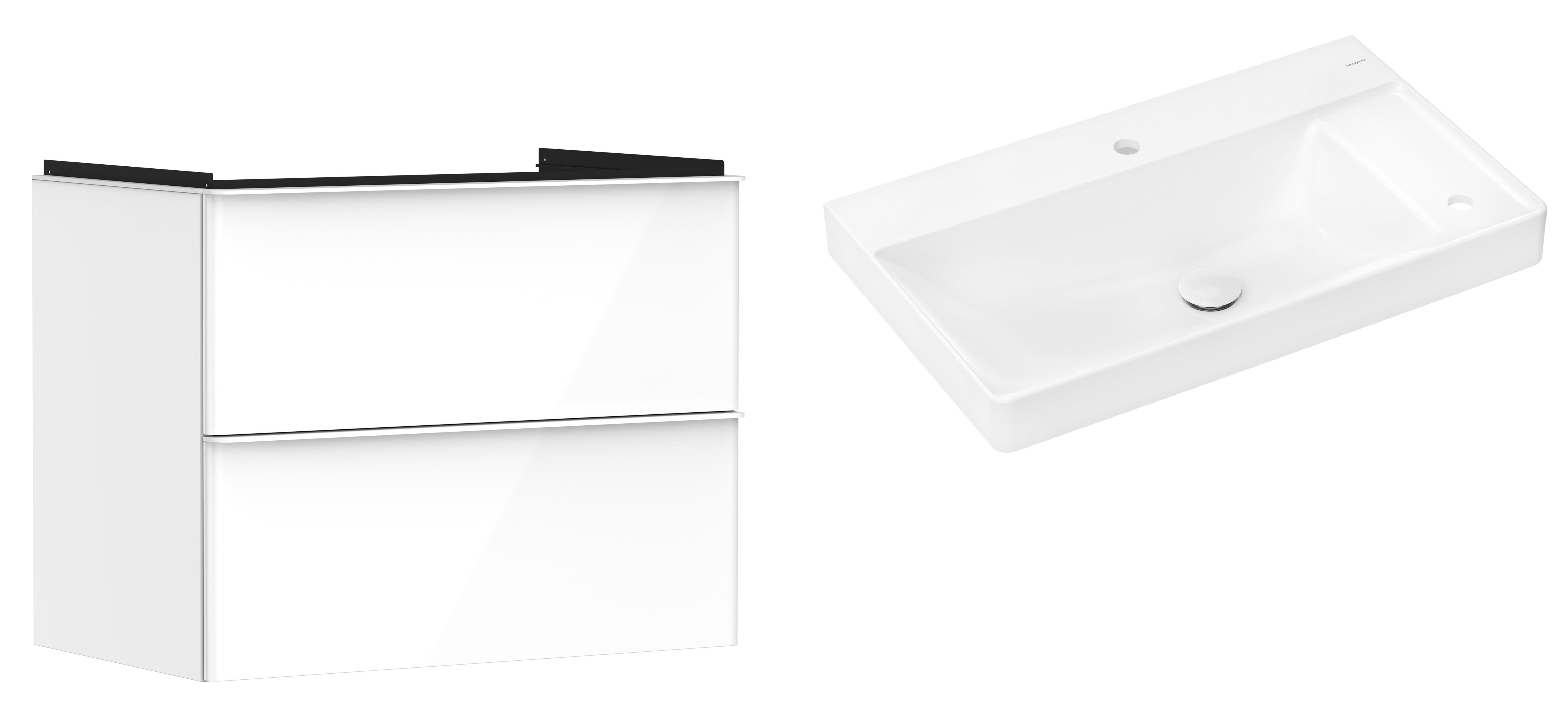 Set armoire Hansgrohe Xelu Q 54027700, lavabo Hansgrohe Xelu Q 61025450