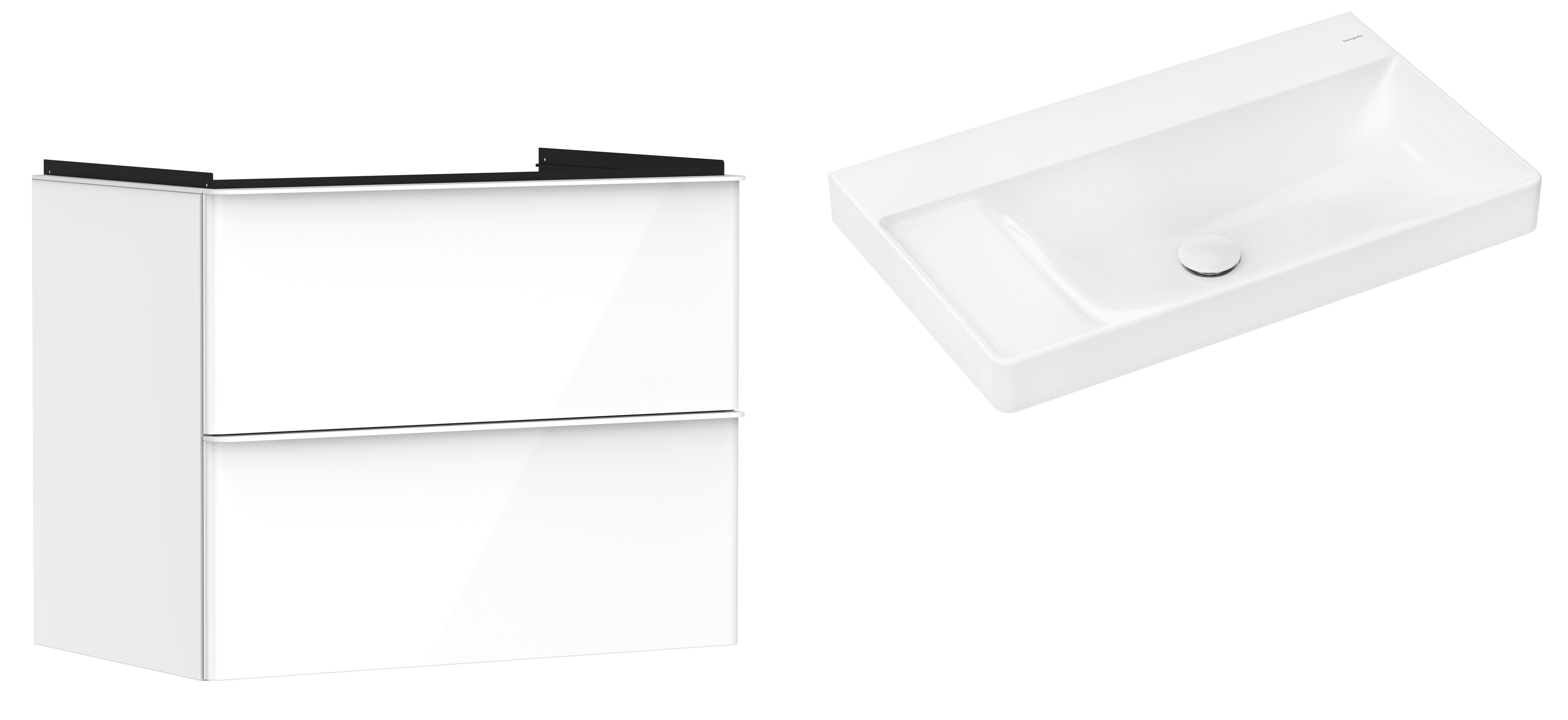 Set armoire Hansgrohe Xelu Q 54027700, lavabo Hansgrohe Xelu Q 61032450