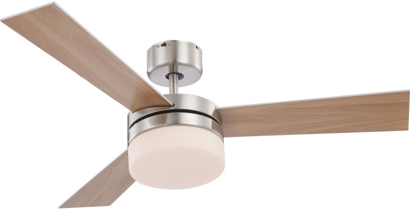 Globo Lighting Alana ventilateur de plafond avec lampe 2x40 W blanc-chrome-bois 0333