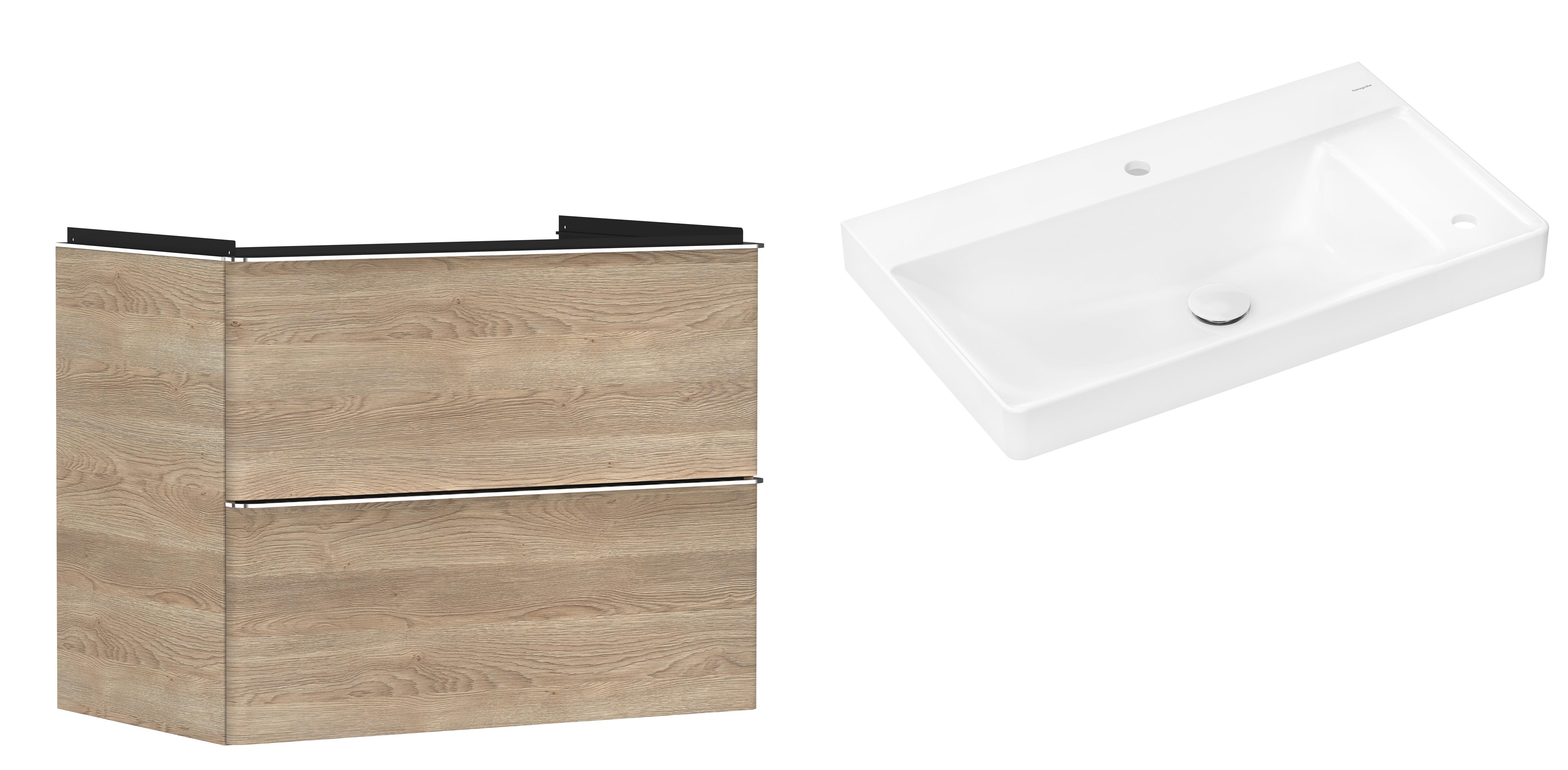 Set armoire Hansgrohe Xelu Q 54029000, lavabo Hansgrohe Xelu Q 61025450