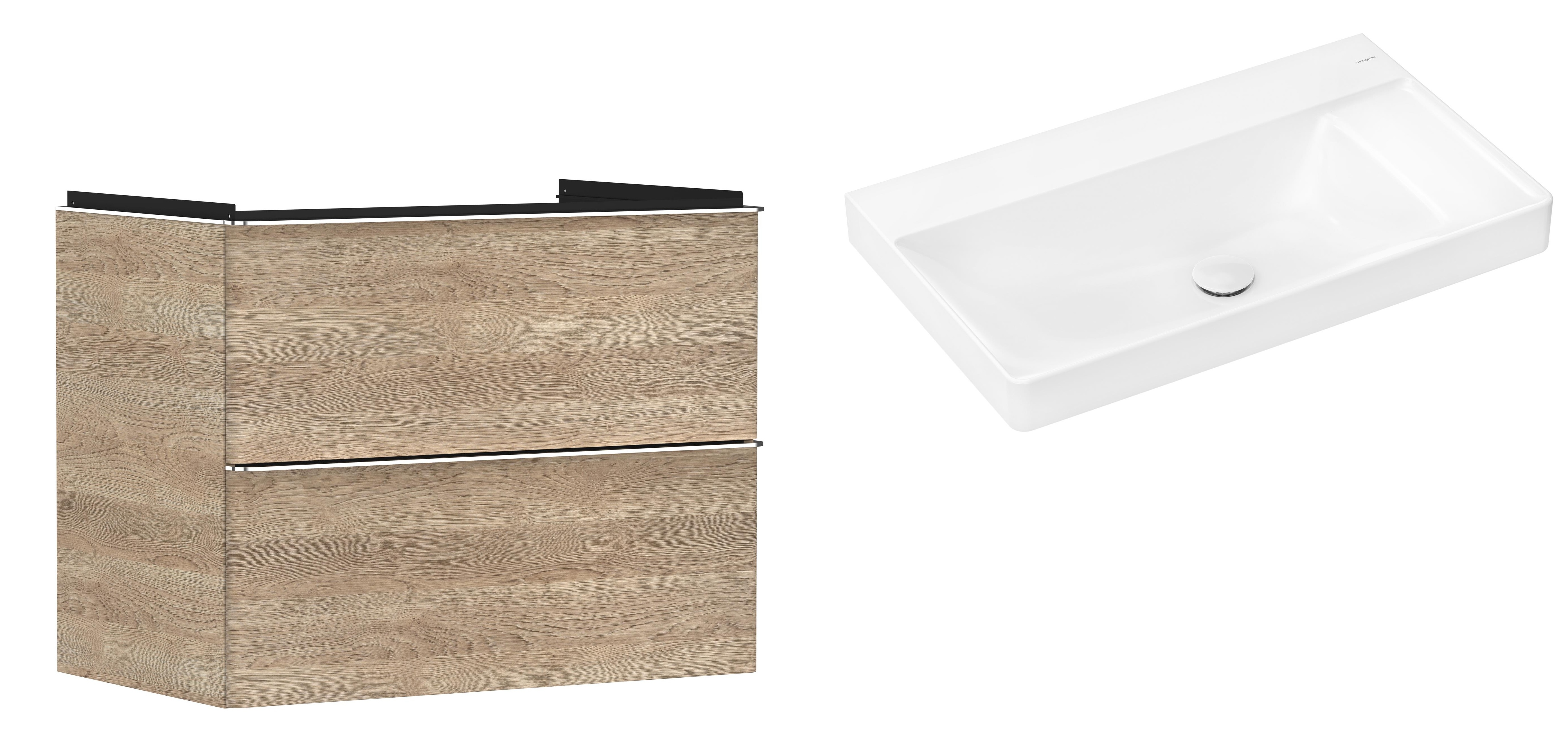 Set armoire Hansgrohe Xelu Q 54029000, lavabo Hansgrohe Xelu Q 61026450