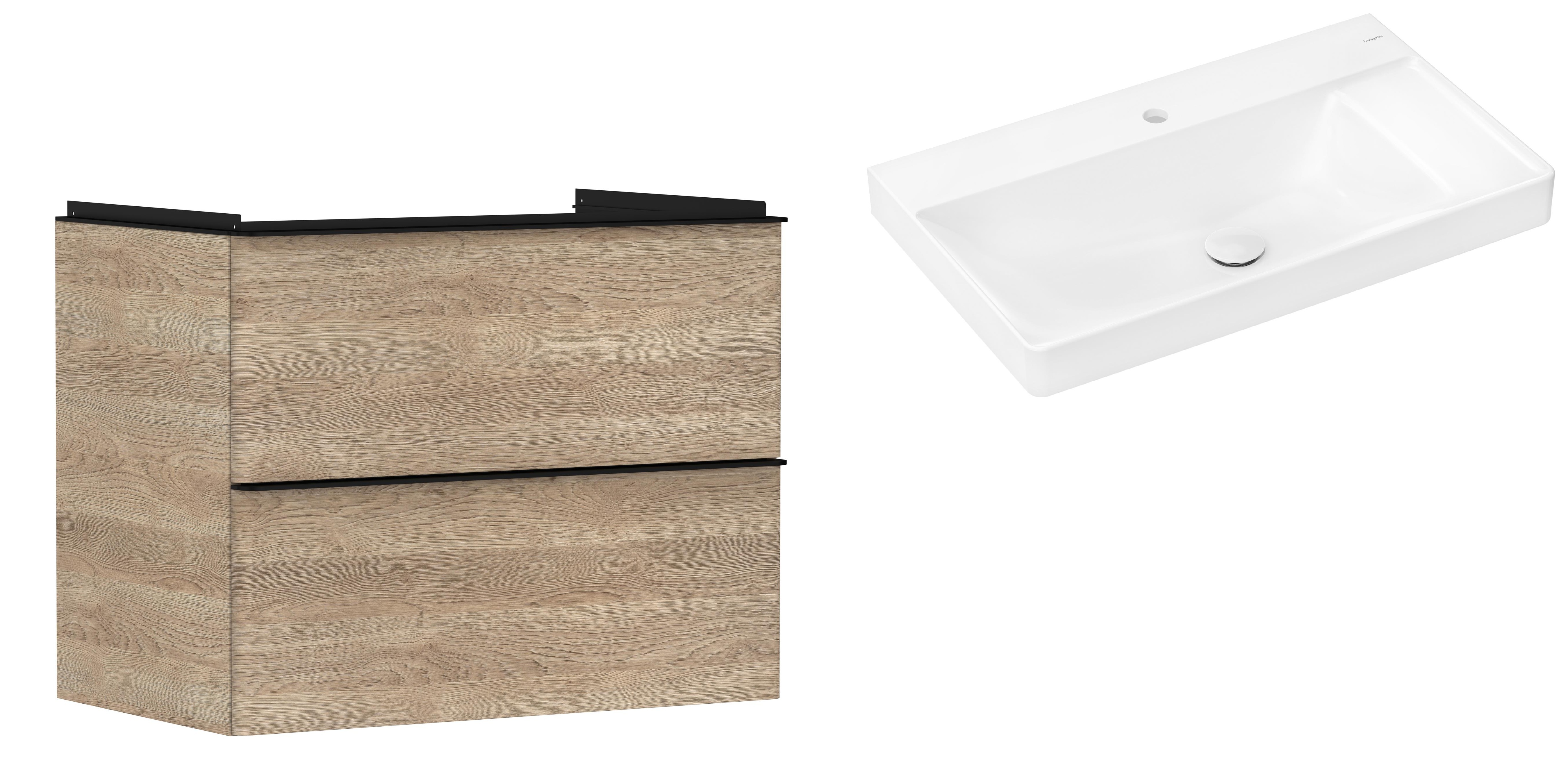 Set armoire Hansgrohe Xelu Q 54029670, lavabo Hansgrohe Xelu Q 61024450