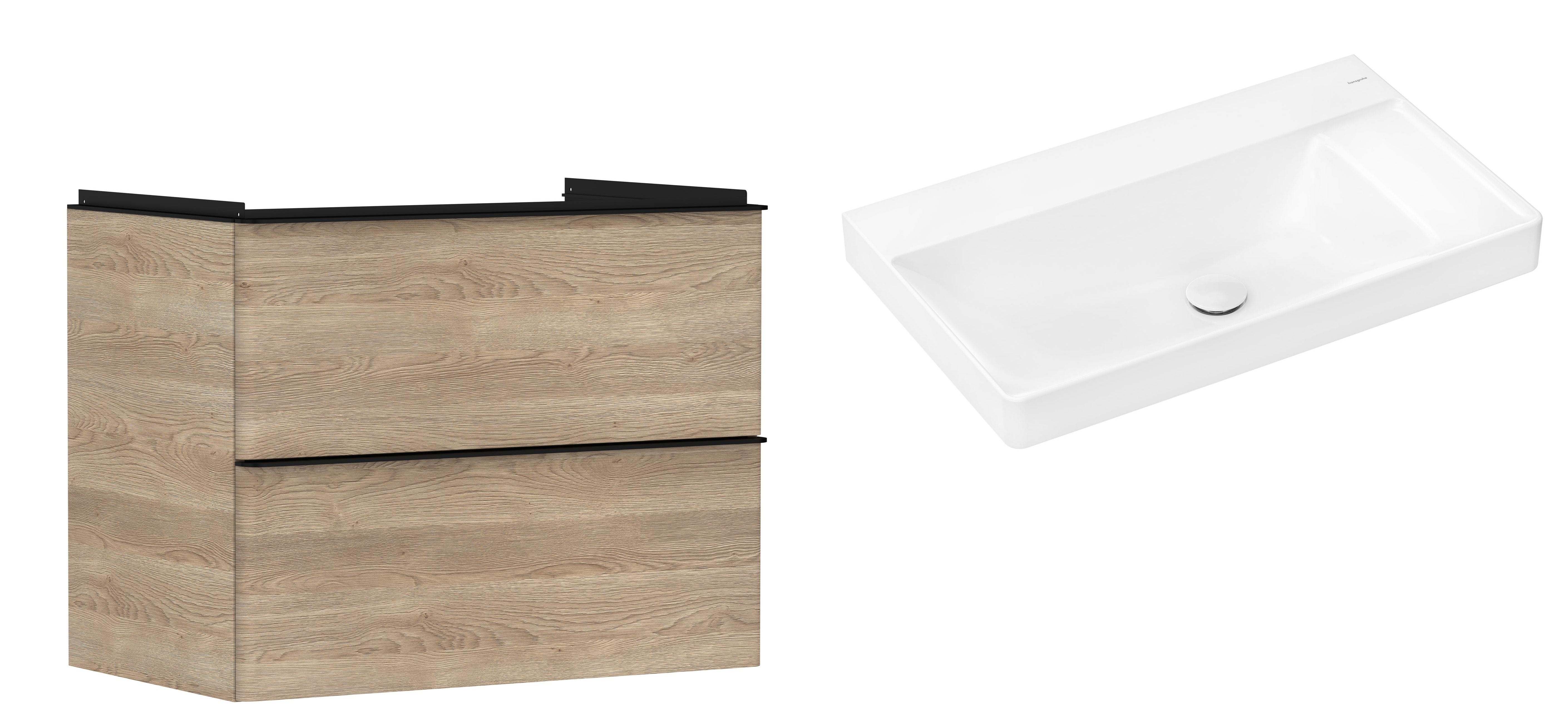 Set armoire Hansgrohe Xelu Q 54029670, lavabo Hansgrohe Xelu Q 61026450