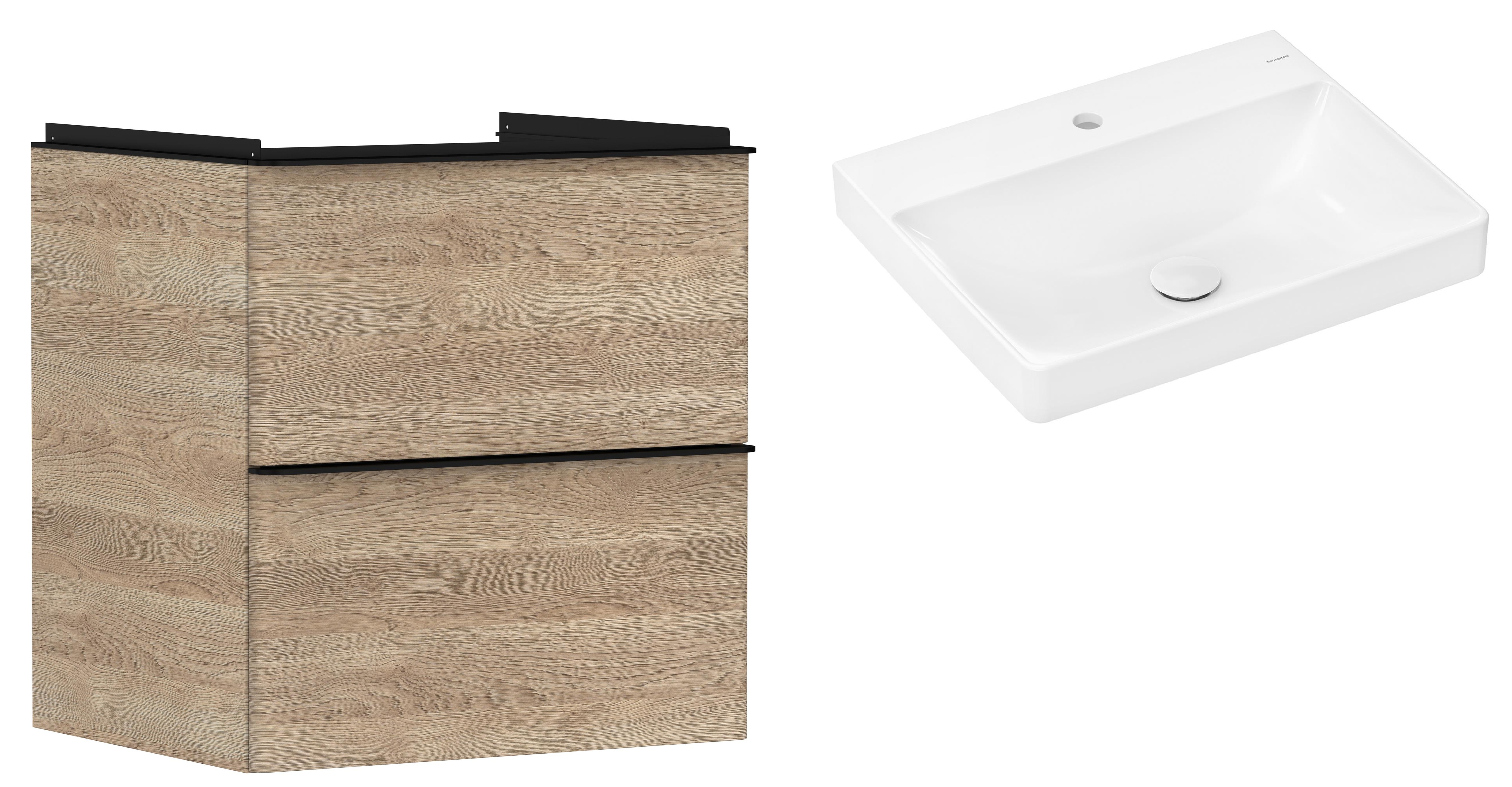 Set armoire Hansgrohe Xelu Q 54025670, lavabo Hansgrohe Xelu Q 61016450