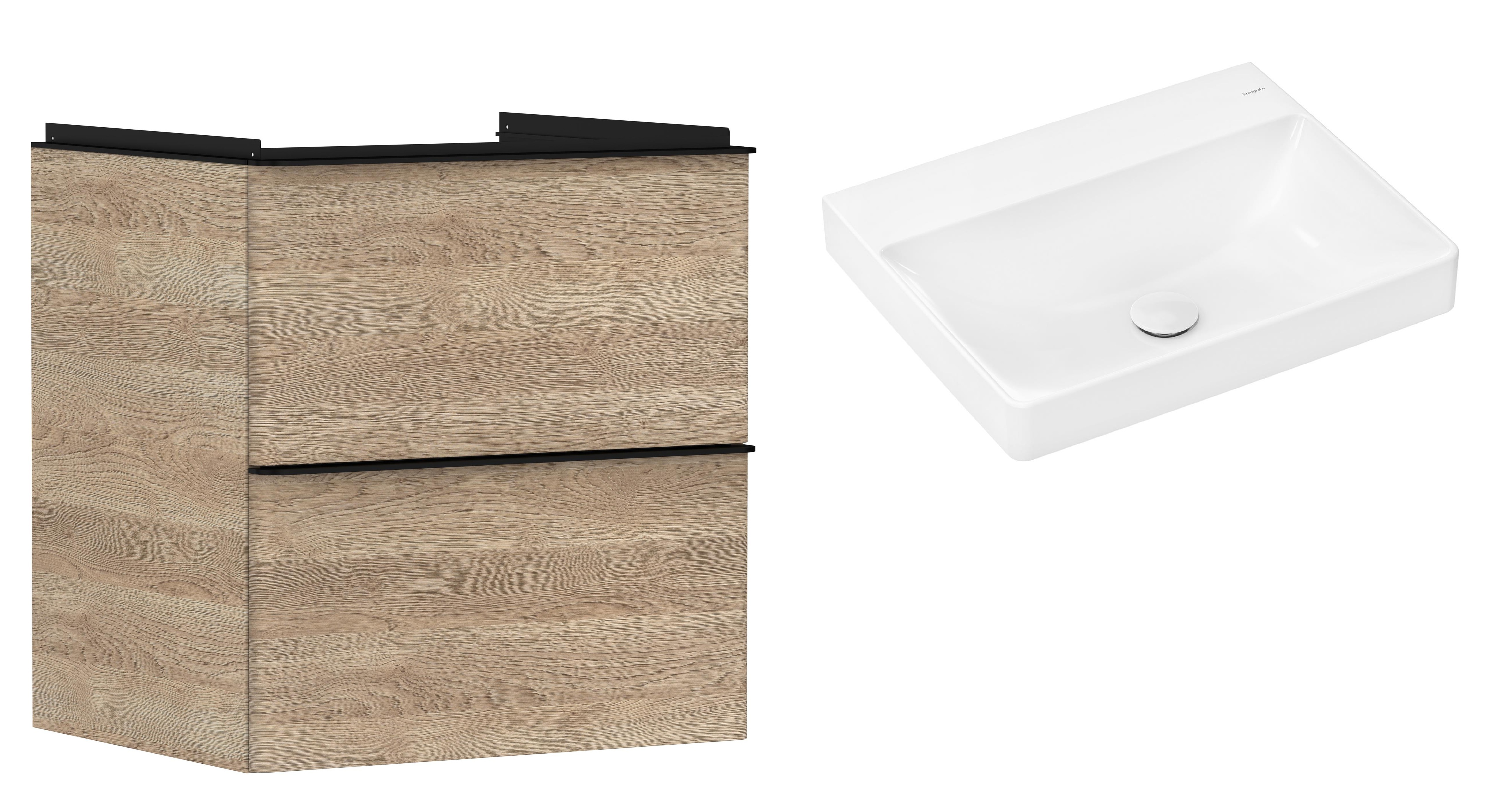 Set armoire Hansgrohe Xelu Q 54025670, lavabo Hansgrohe Xelu Q 61017450