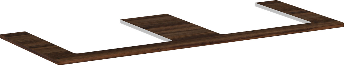 Hansgrohe Xelu Q plan de travail suspendu 136x55 cm noyer 54099630