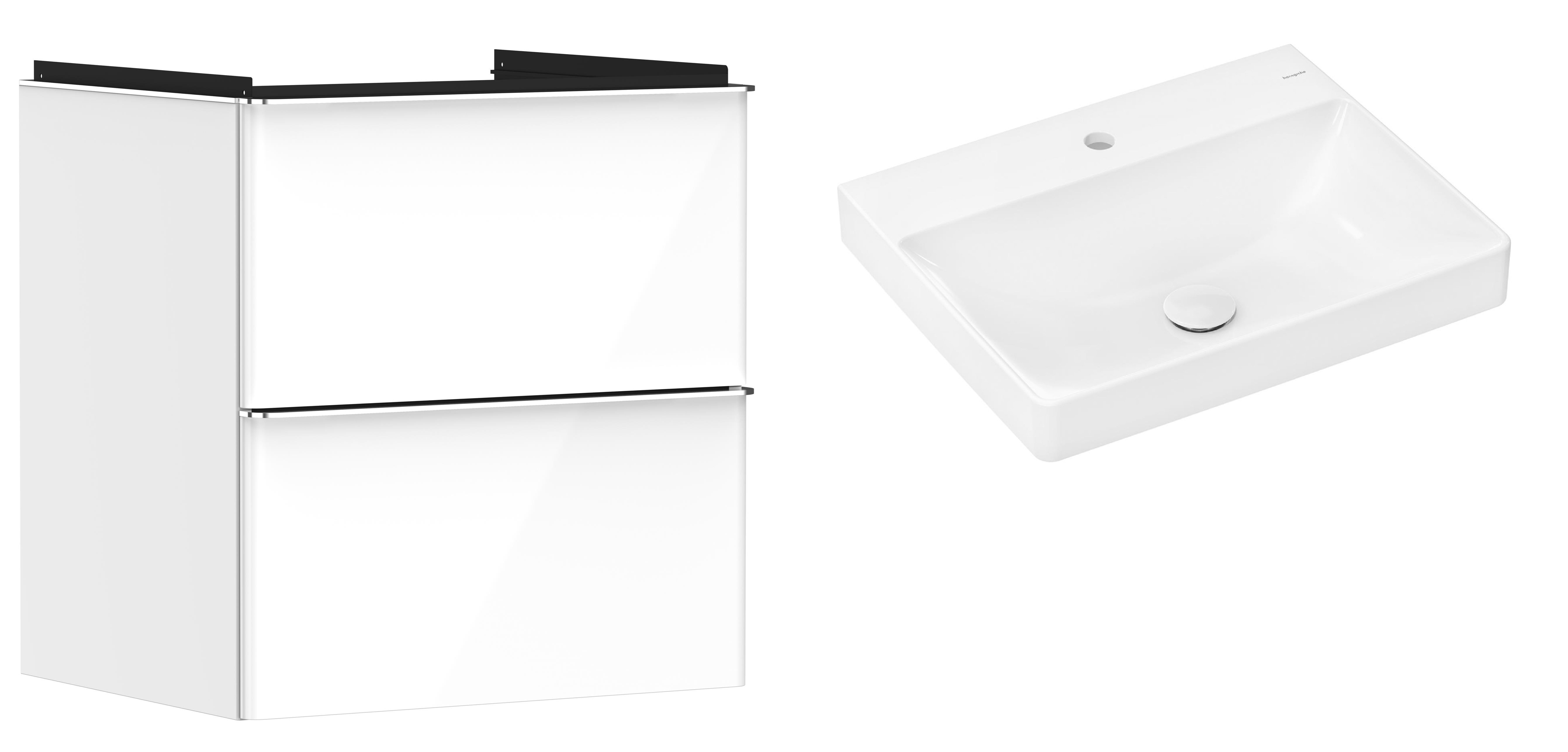 Set armoire Hansgrohe Xelu Q 54023000, lavabo Hansgrohe Xelu Q 61016450