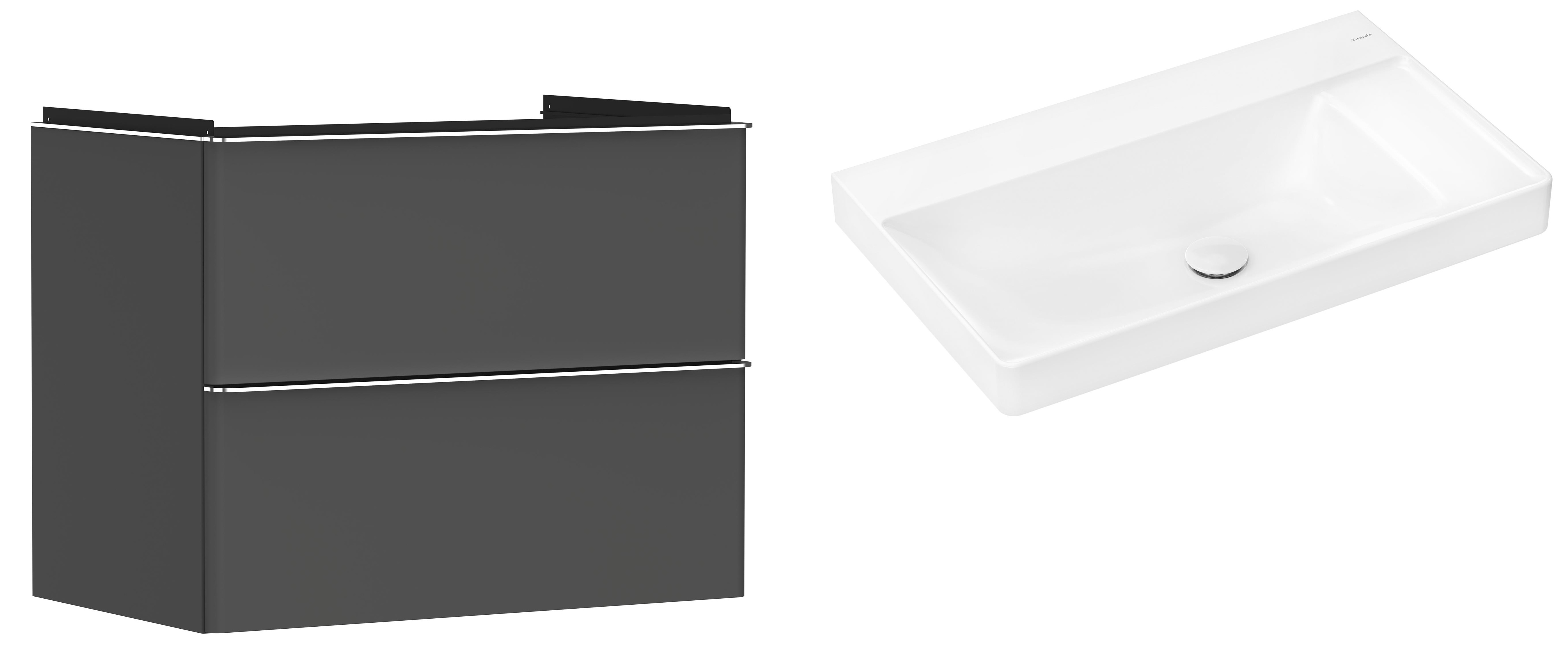 Set armoire Hansgrohe Xelu Q 54028000, lavabo Hansgrohe Xelu Q 61026450