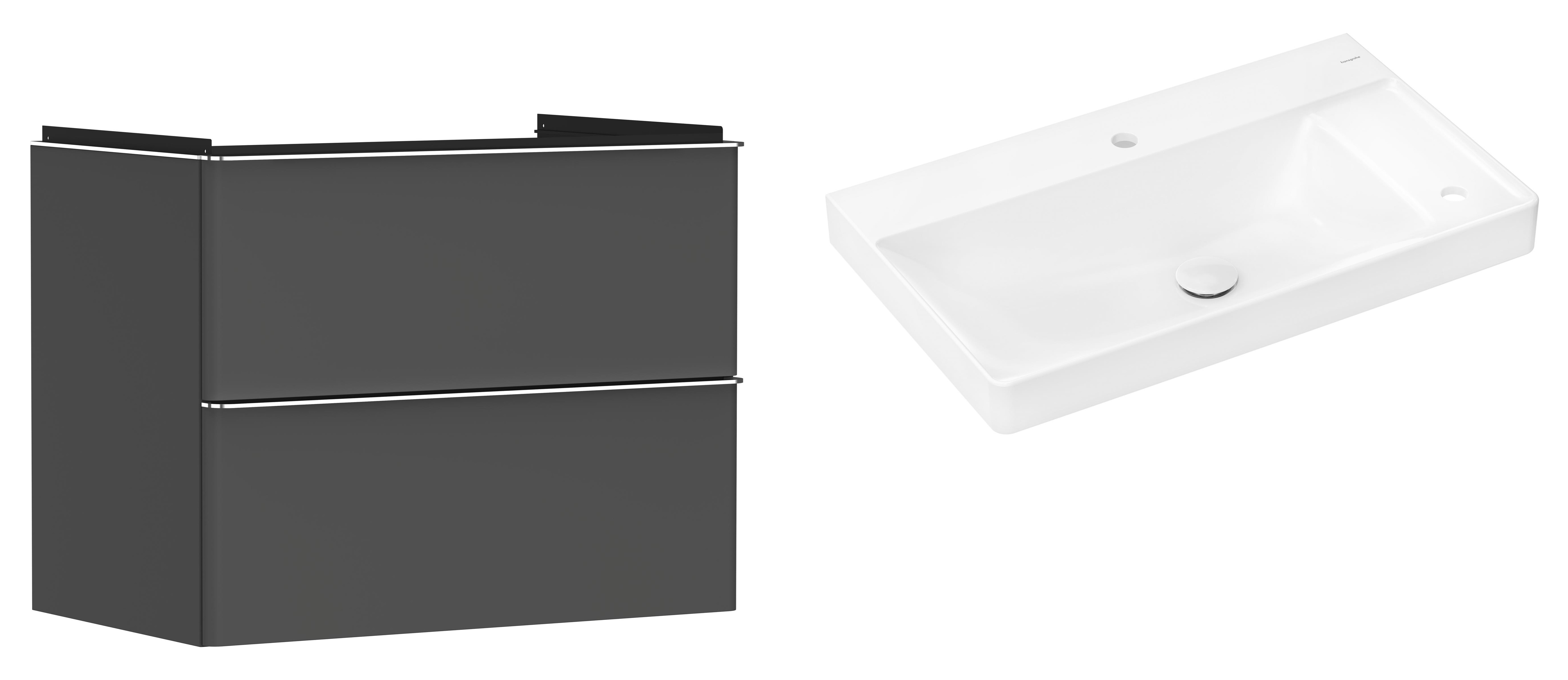 Set armoire Hansgrohe Xelu Q 54028000, lavabo Hansgrohe Xelu Q 61025450