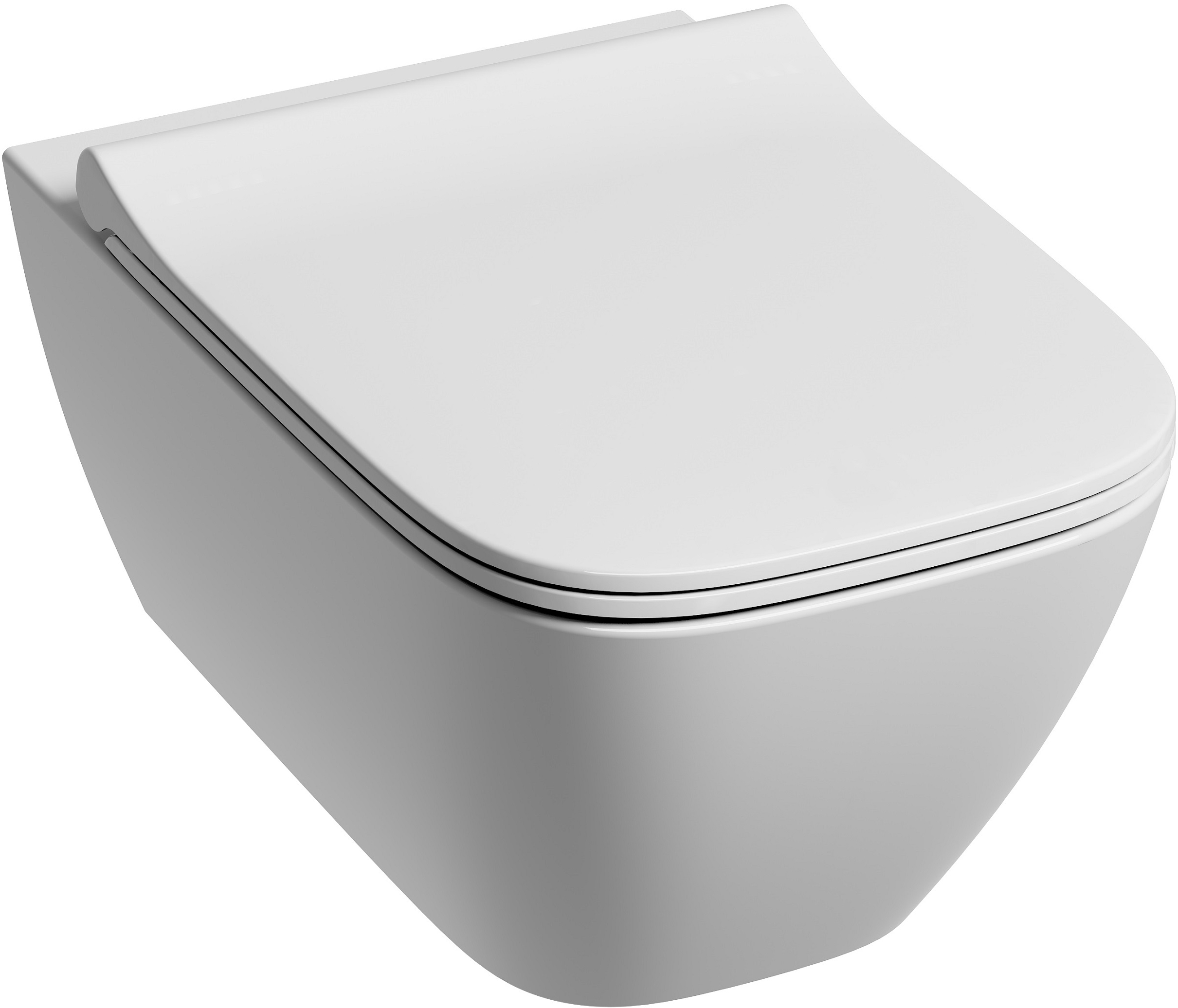 Set cuvette de WC Geberit Smyle Square 500.208.01.8, abattant de WC Geberit Smyle Square 500.240.01.1