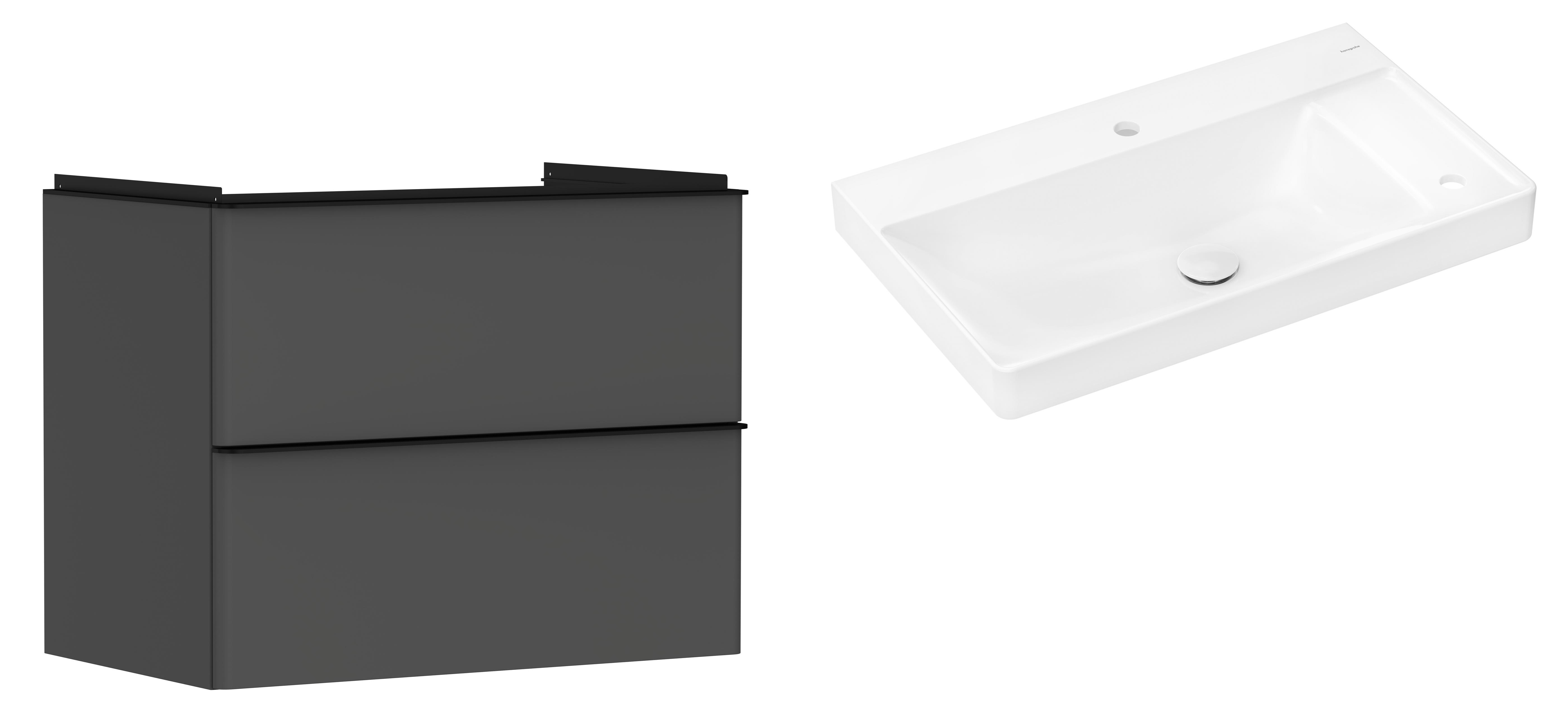 Set armoire Hansgrohe Xelu Q 54028670, lavabo Hansgrohe Xelu Q 61025450