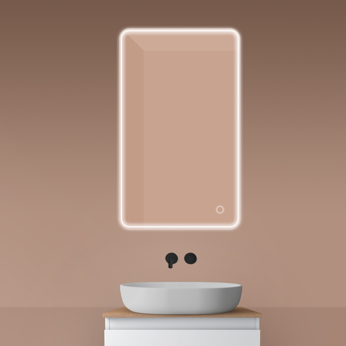 Oltens Nordlis miroir 60x100 cm rectangulaire avec éclairage oui 64117000