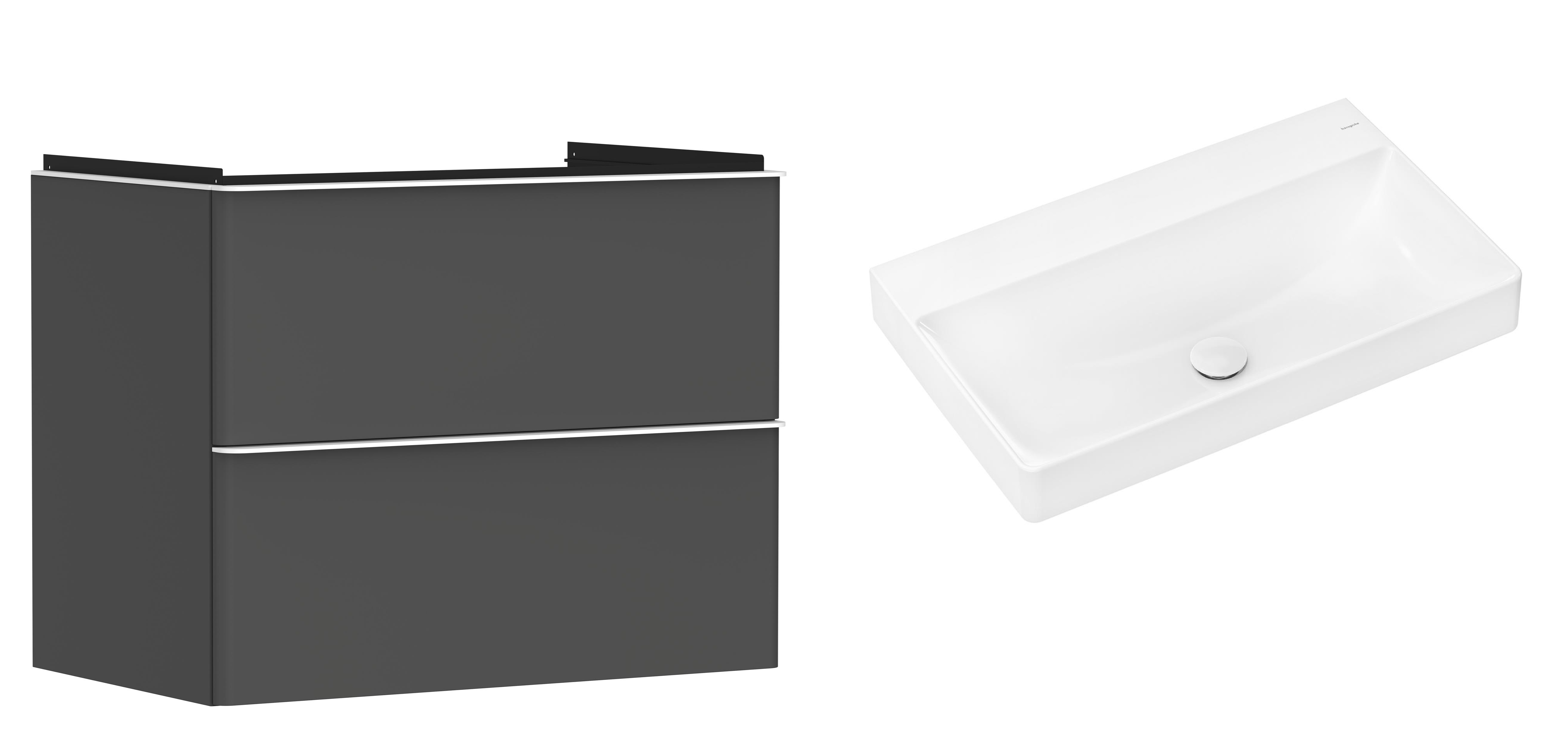 Set armoire Hansgrohe Xelu Q 54028700, lavabo Hansgrohe Xelu Q 61021450