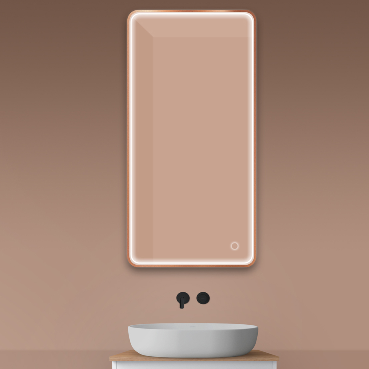 Oltens Nordlis miroir 60x120 cm rectangulaire avec éclairage oui 64118610