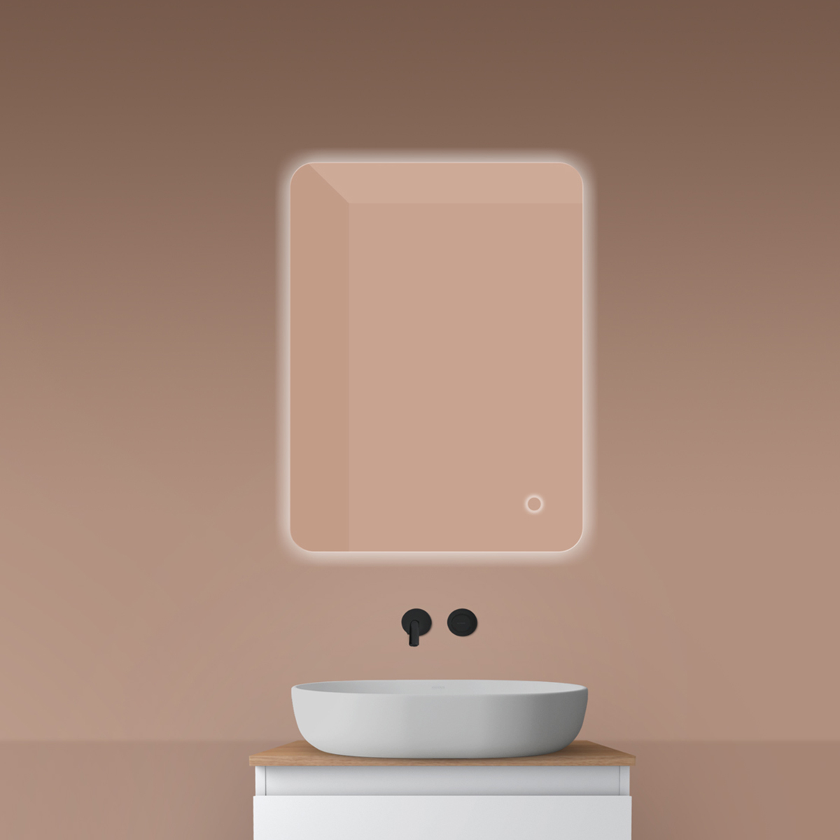 Oltens Nordlis miroir 60x80 cm rectangulaire avec éclairage oui 64119000