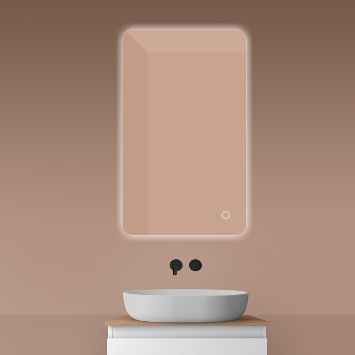 Oltens Nordlis miroir 60x100 cm rectangulaire avec éclairage oui 64120000