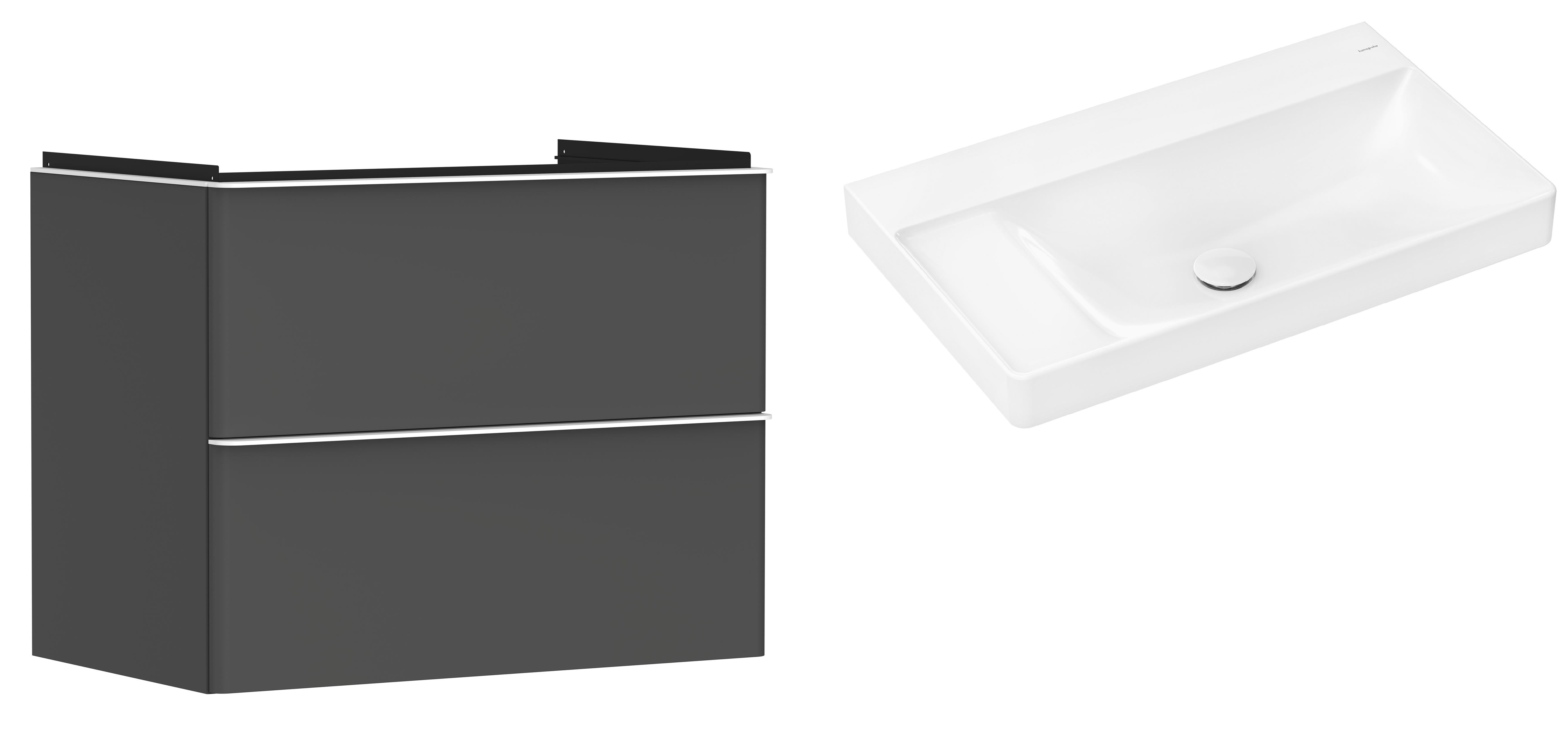 Set armoire Hansgrohe Xelu Q 54028700, lavabo Hansgrohe Xelu Q 61032450