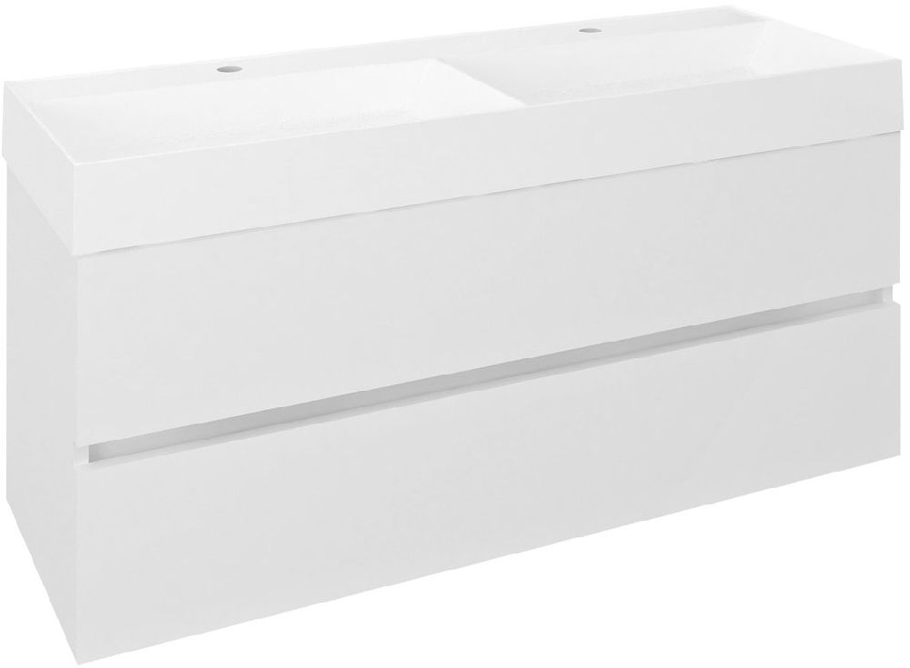 Sapho Odetta armoire 118x43.5x50 cm sous-lavabo suspendu blanc DT120-3030