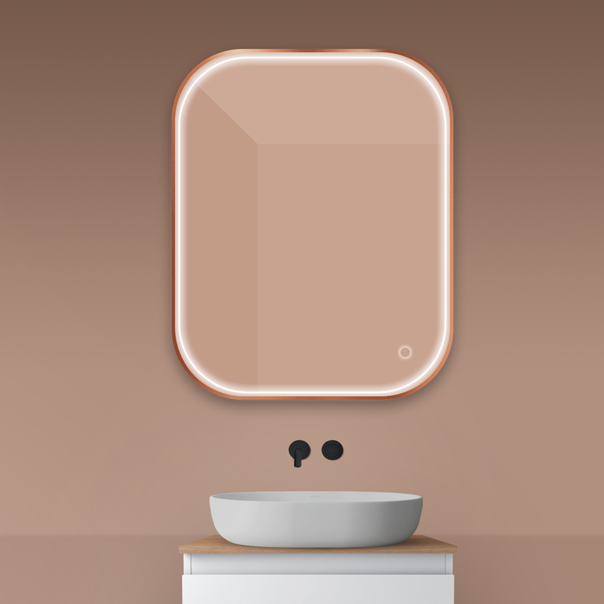 Oltens Nordlis miroir 80x100 cm rectangulaire avec éclairage oui 64124610