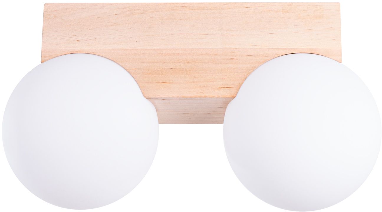 Sollux Lighting Bulbo plafonnier 2x8 W blanc-bois SL.1683