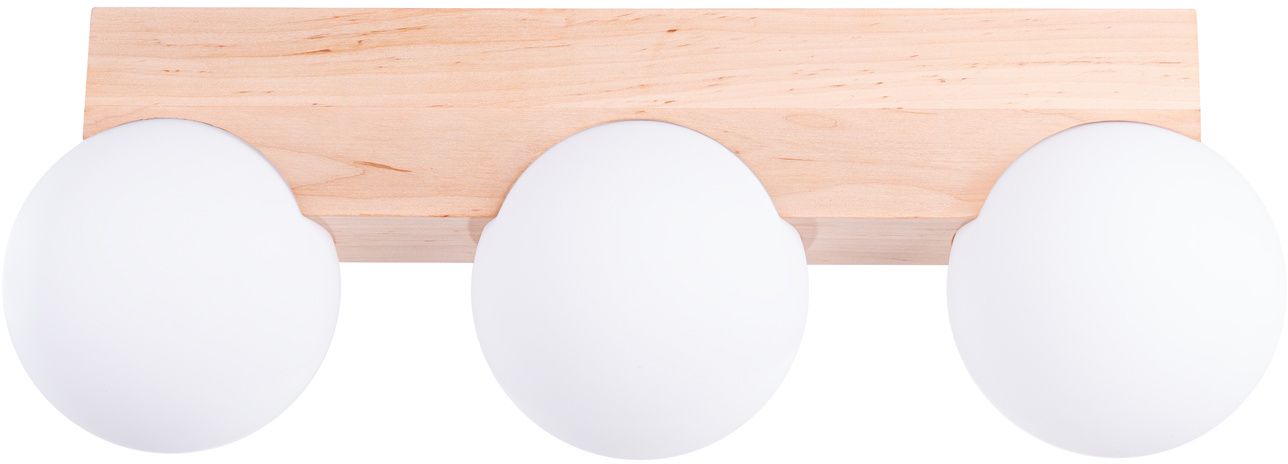 Sollux Lighting Bulbo plafonnier 3x8 W blanc-bois SL.1684